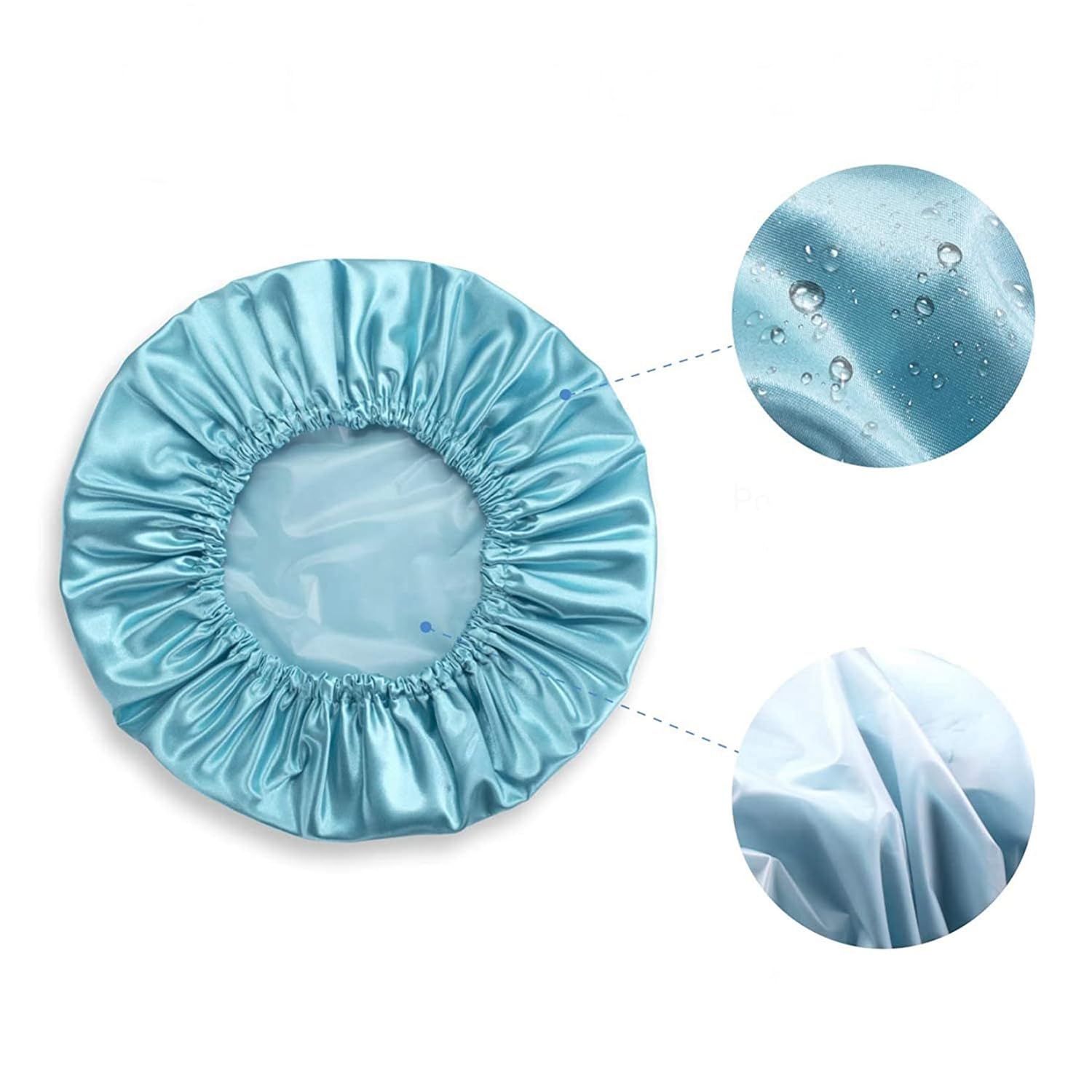 Bathing cap Bath Hair Hat Waterproof Reusable Shower Cap with Elastic Band Solid Color for Spa Salon Shower Cooking