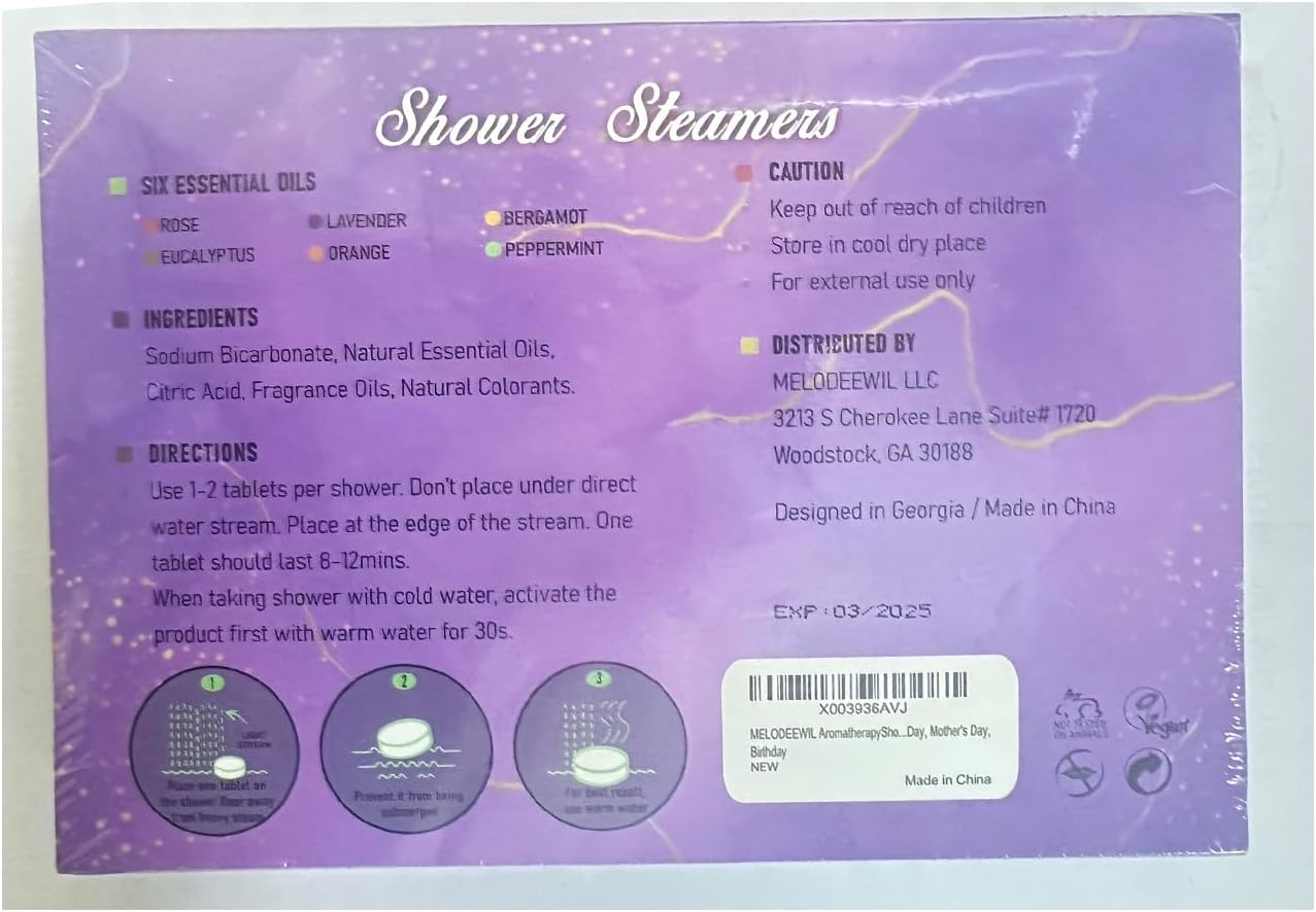 12PCS Aromatherapy Shower Bombs Stocking Stuffers for Women, Natural Essential Oil Shower Steamers Bulk, Stress Relief Self Care Gifts Christmas Gifts