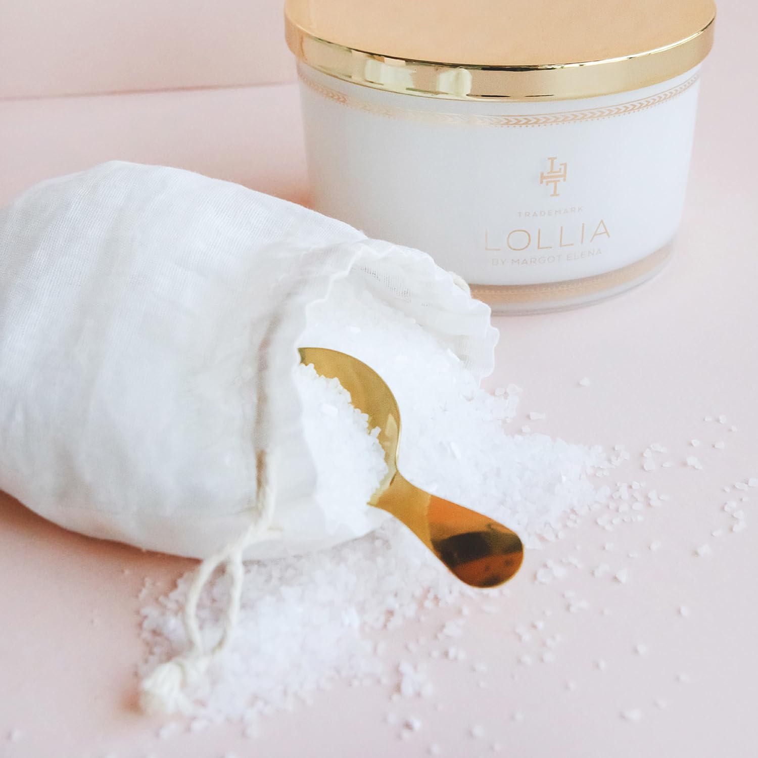 Lollia Fine Bathing Salts, 20 oz. – Bath Essential for Women, Bathtub Accessories, Relaxing Bath Salts for Women, Bath Products, Scented Luxury Bath Salts