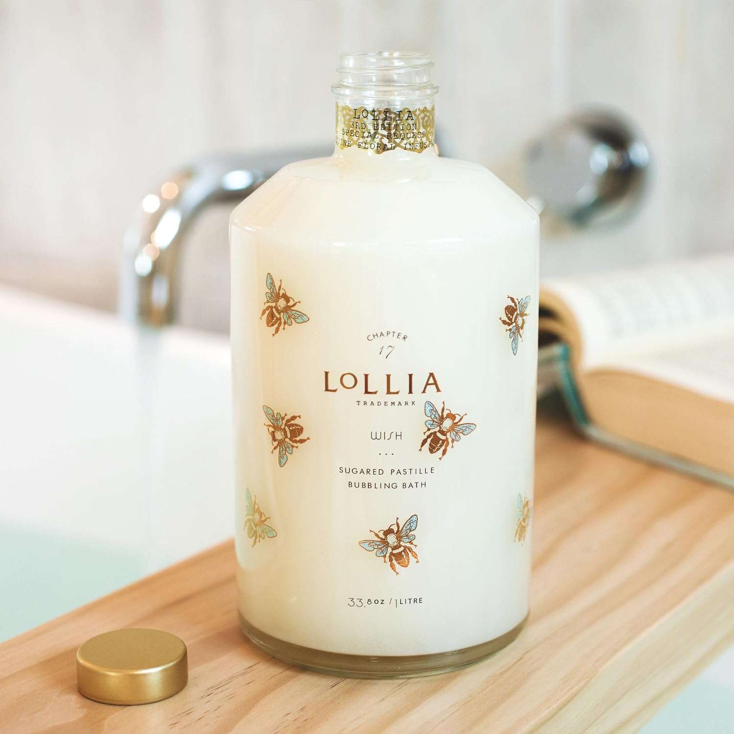 Lollia Bubble Bath, 25 fl. oz. – Soothing & Moisture-Rich Bubble Bath, Hydrating Ingredients, Enchanting Floral Bubble Bath for Women
