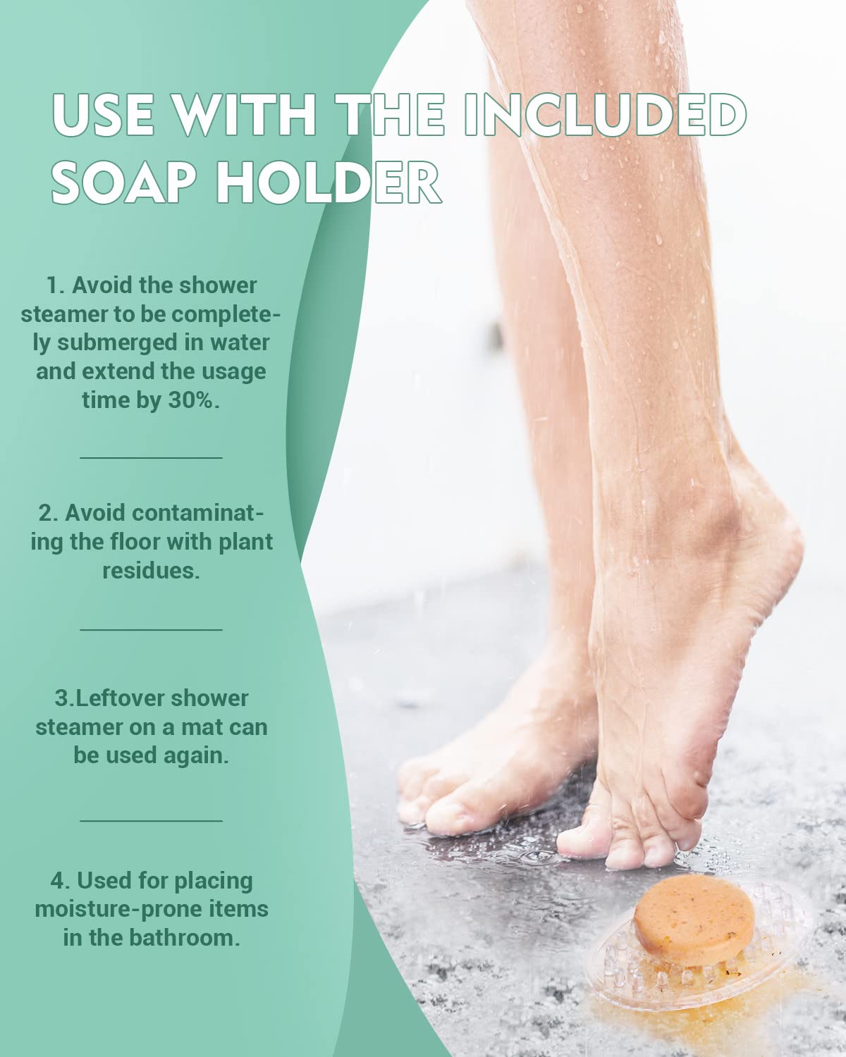 Effiland Aromatherapy Shower Steamers Shower Gifts,Soap Holder Set, 6-Pack Shower Bombs,Gift for Women,Relaxing Self Care