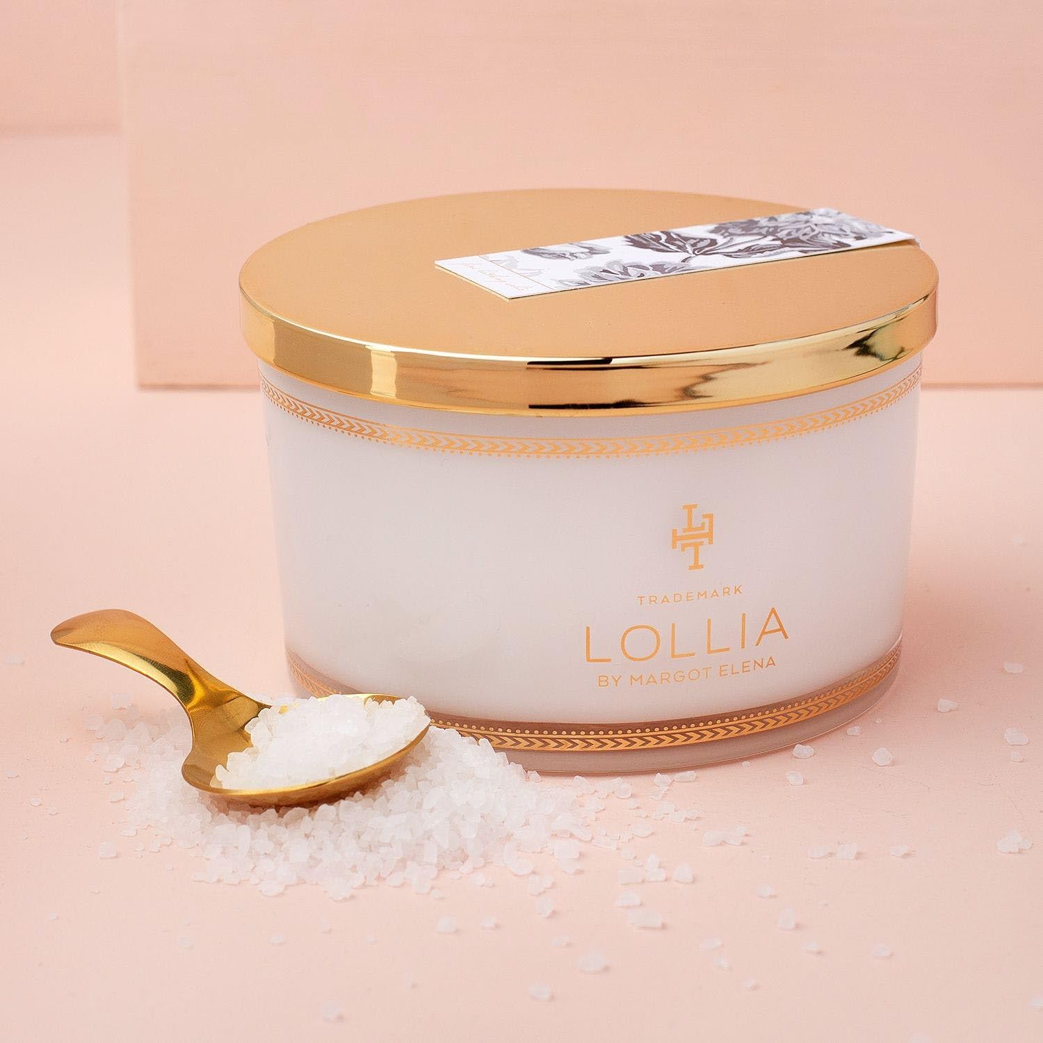 Lollia Fine Bathing Salts, 20 oz. – Bath Essential for Women, Bathtub Accessories, Relaxing Bath Salts for Women, Bath Products, Scented Luxury Bath Salts