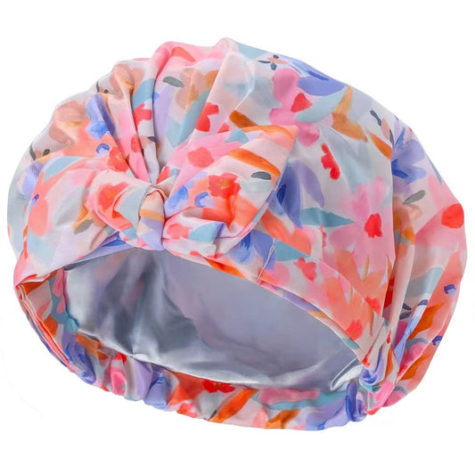 SinPinEra Luxury Shower Cap for Women,Waterproof, Double Layer, Resuable,Large Bath Cap