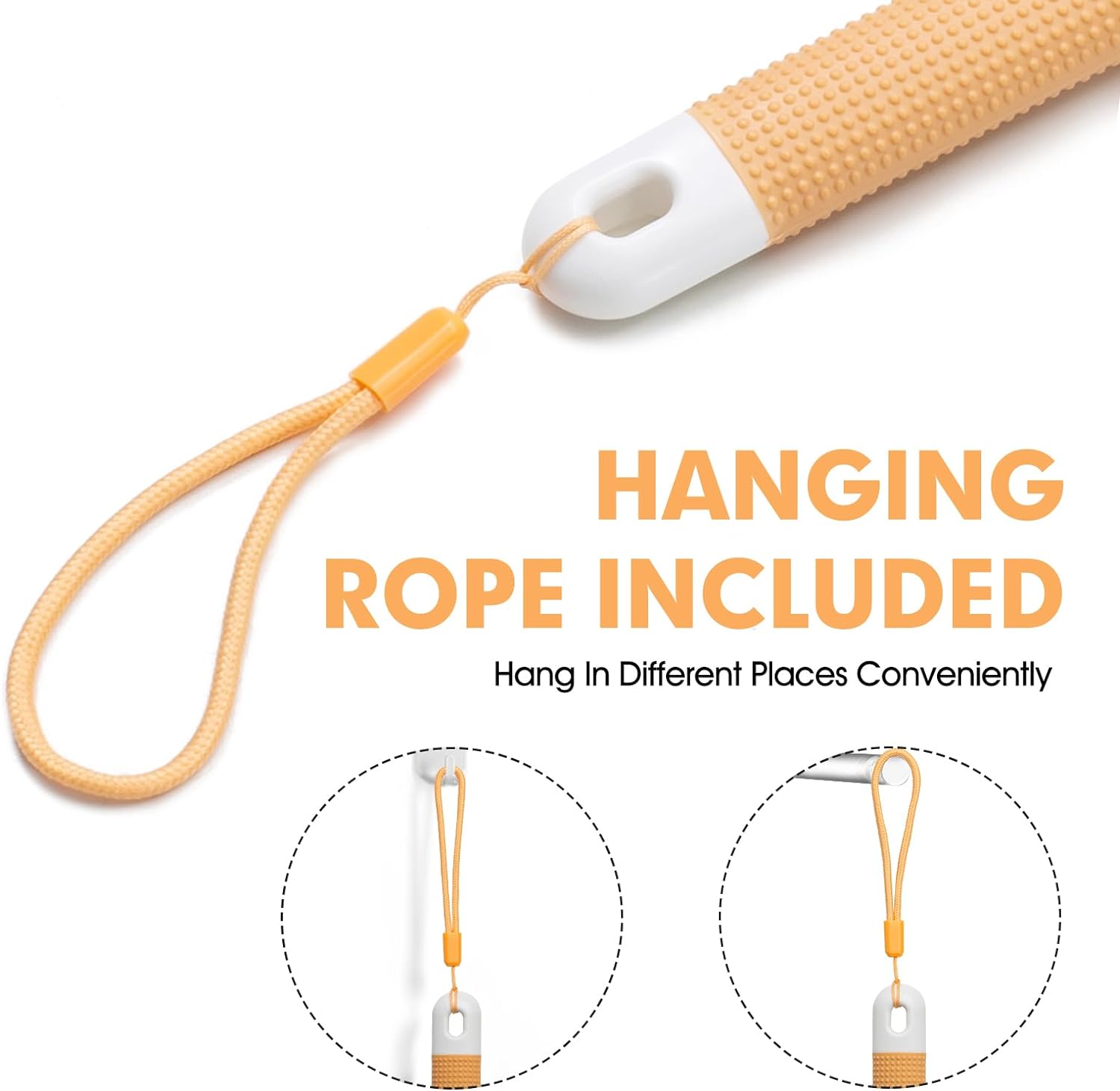 Backski Back Scrubber Anti Slip for Shower,Shower Brush Long Handle with Stiff and Soft Bristles,Body Exfoliator for Bath or Dry Brush(Blue)