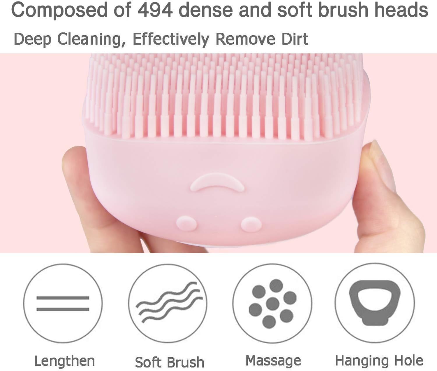 Silicone Exfoliating Brushes & Body Scrubber with Soap Dispenser for Shower,Enhance Blood Circulation&Deep Cleansing Bath Loofah for Babies, Kids, Women, Men, and Pets (Yellow)