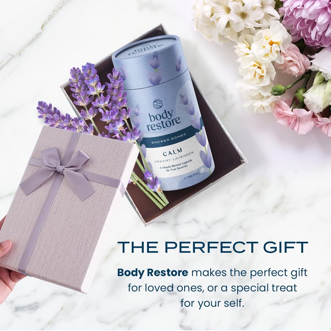 Body Restore Bath Bombs Aromatherapy 6 Packs - Christmas Gifts Stocking Stuffers, Relaxation Birthday Gifts for Women and Men, Stress Relief and Luxury Self Care - Lavender