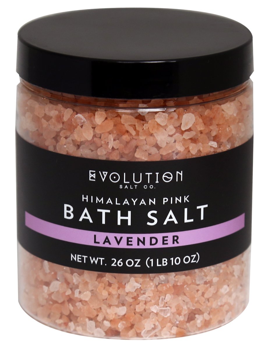 Evolution Salt Himalayan Crystal Bath Salt Lavender, 26 Oz
