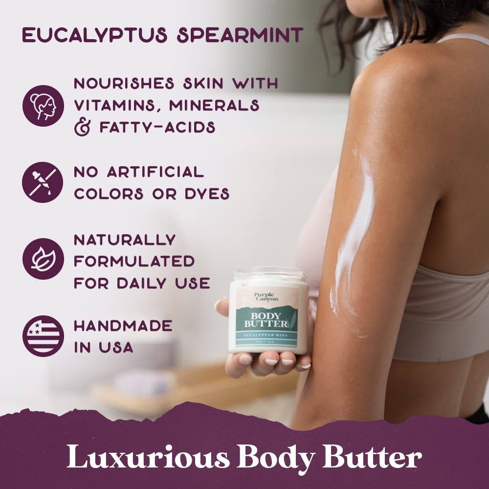 Purple Canyon Mystic Spa Box | 7 Piece Full Size Lavender Spa Kit for Self Care | Bath and Body Gifts for Women