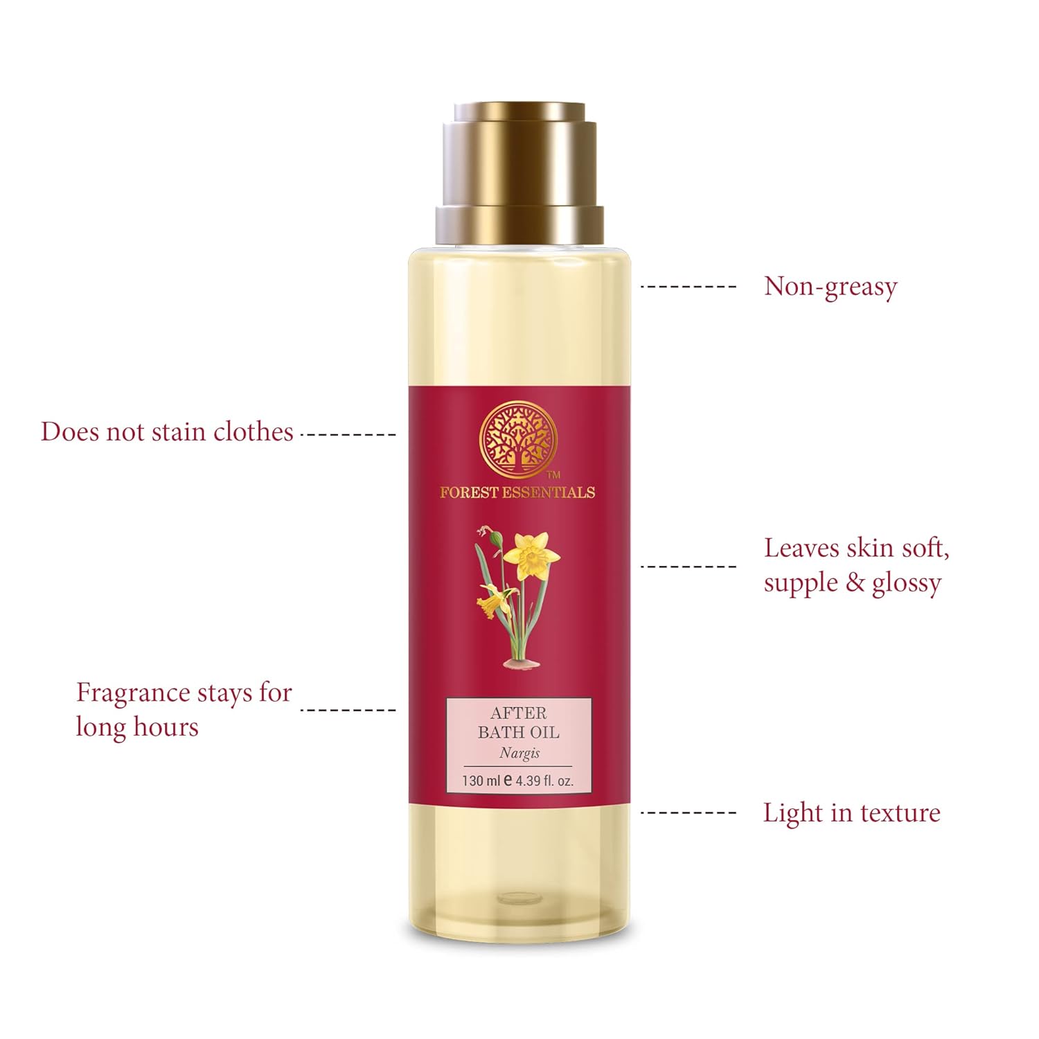Forest Essentials After Bath Oil Nargis 130 ml (Body Oil)