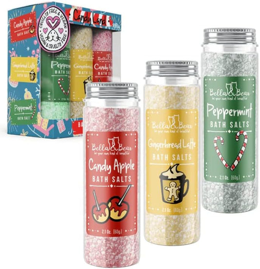 Bella and Bear Candy Land Christmas Bath Salts - Ltd Holiday Edition 6 x 2oz - Vegan