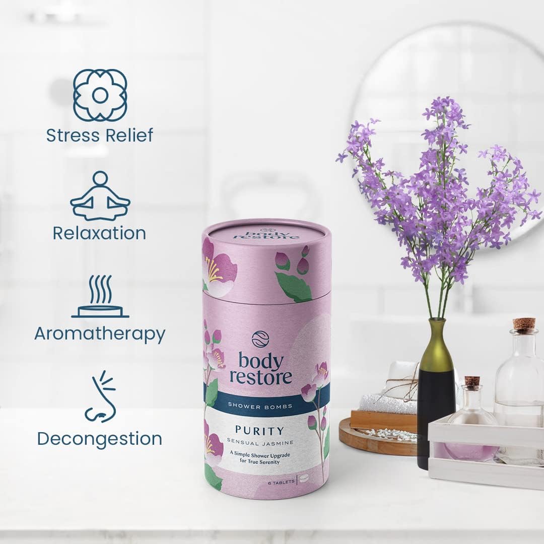 Body Restore Bath Bombs Aromatherapy 6 Packs - Christmas Gifts Stocking Stuffers, Relaxation Birthday Gifts for Women and Men, Stress Relief and Luxury Self Care - Lavender