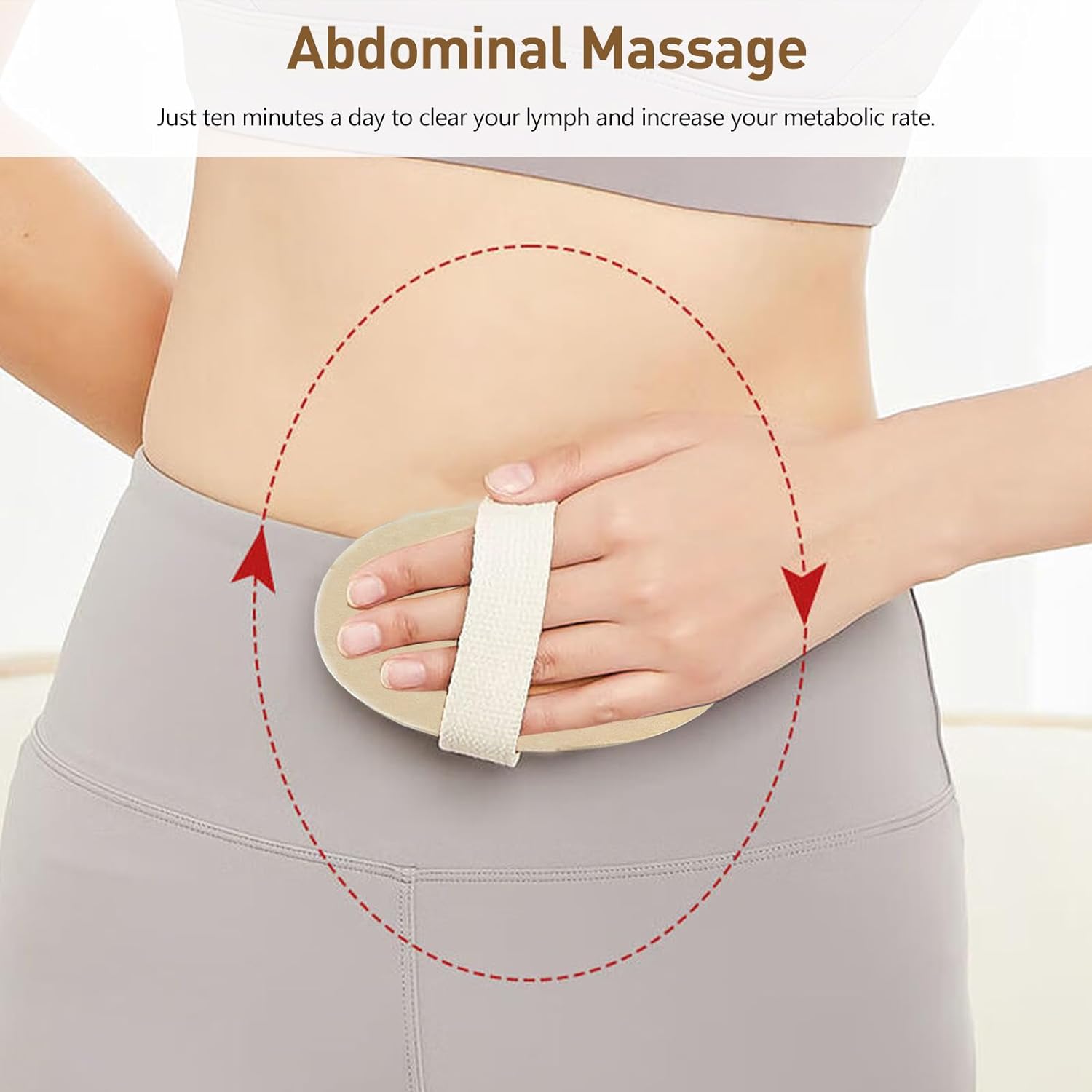 Kootinn 2 Pack Natural Wooden Anti Cellulite Massager Wood Hand-Held Massager Body Brush Muscle Relax Sauna Spa Head Massage Brush