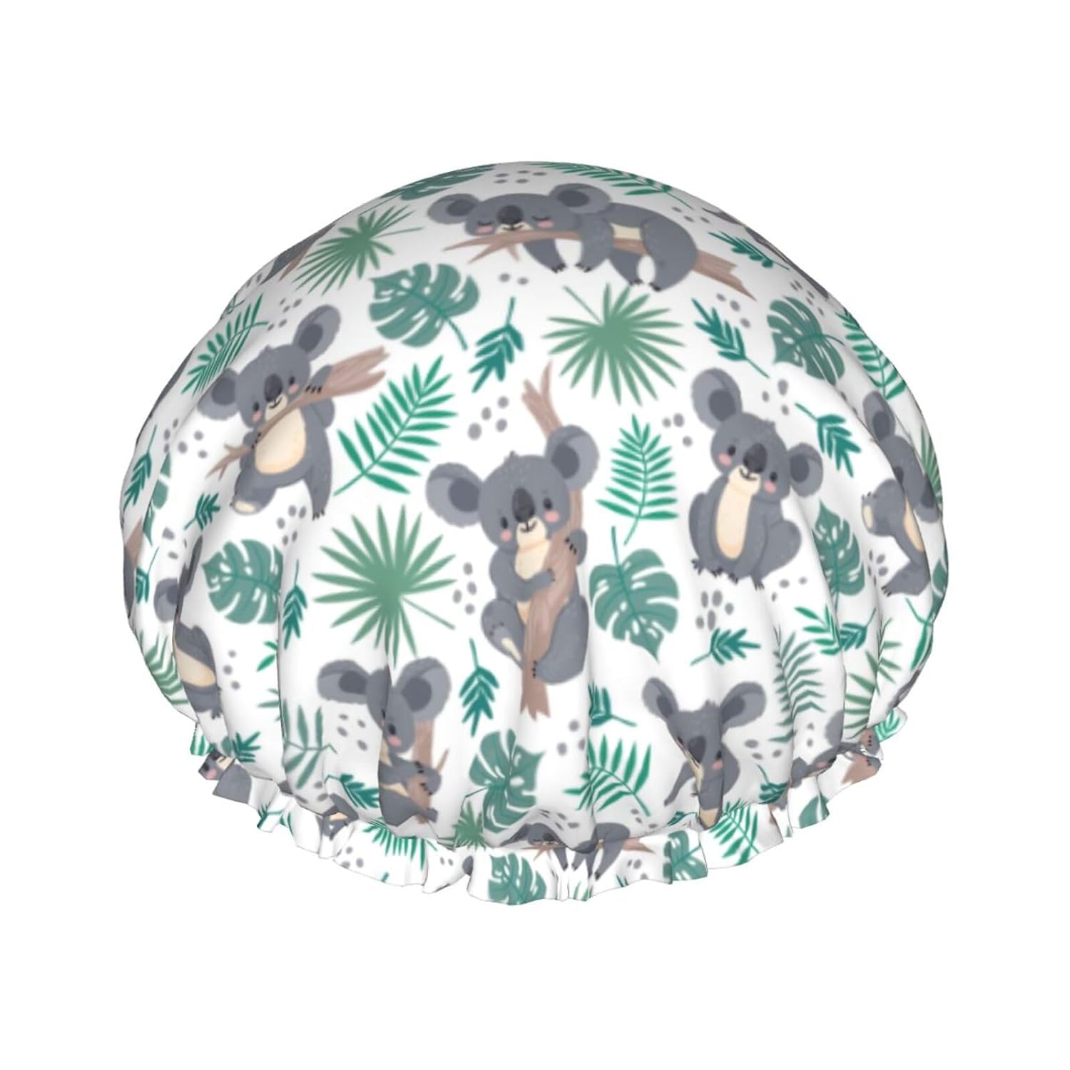 Rubber Ducks Shower Cap For Women Reusable Waterproof Double Layers Bath Cap Hair Protection Elastic Ladies Spa Salon Shower Hat