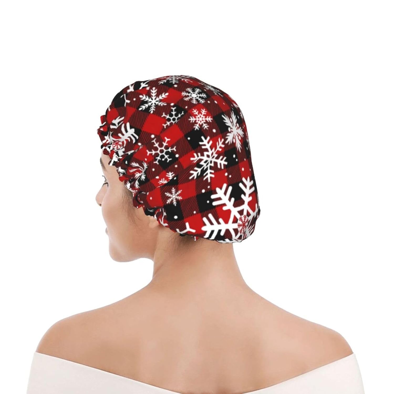 Rubber Ducks Shower Cap For Women Reusable Waterproof Double Layers Bath Cap Hair Protection Elastic Ladies Spa Salon Shower Hat