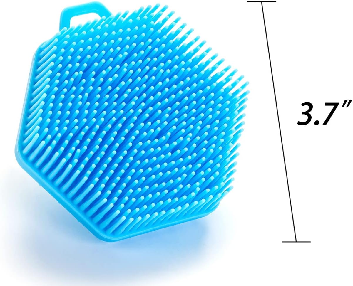 Premium Sensory Brush for Kids or Autism,Soft Silicone Body Scrubber,2 in 1 Sensory Room Occupational Therapy Sensory Brushes,Silicone Loofah,Pets Shower Brush Bath Brush Shampoo Brush(Whale-Teal)