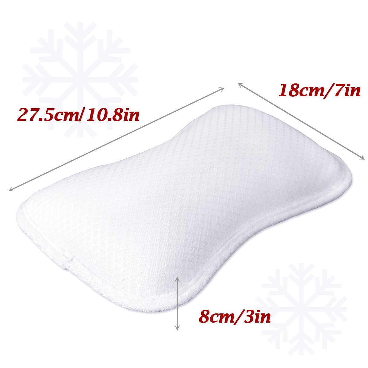 Comfortable Bath Pillow with Suction Cups, Supports Neck and Shoulders Home Spa Pillows for Bathtub, Hot Tub, Bathtub Head Rest Pillow Relax & Comfy - Blue