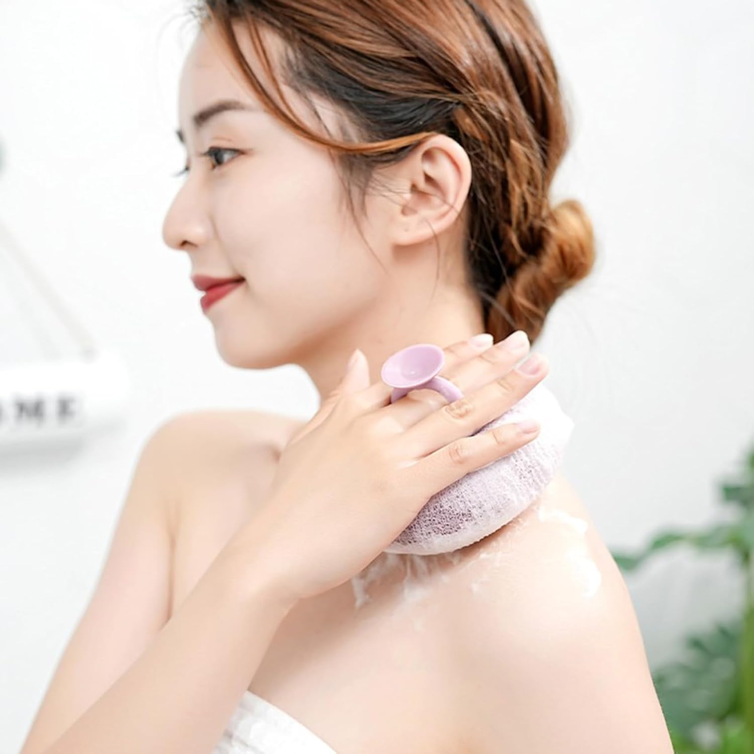 New Upgrade 2-in-1 Sunflower Bath Ball, Super Soft Sunflower Suction Cup Bath Ball, Exfoliating Bath Sponge Cleaning Brush, Shower Loofah Sponge