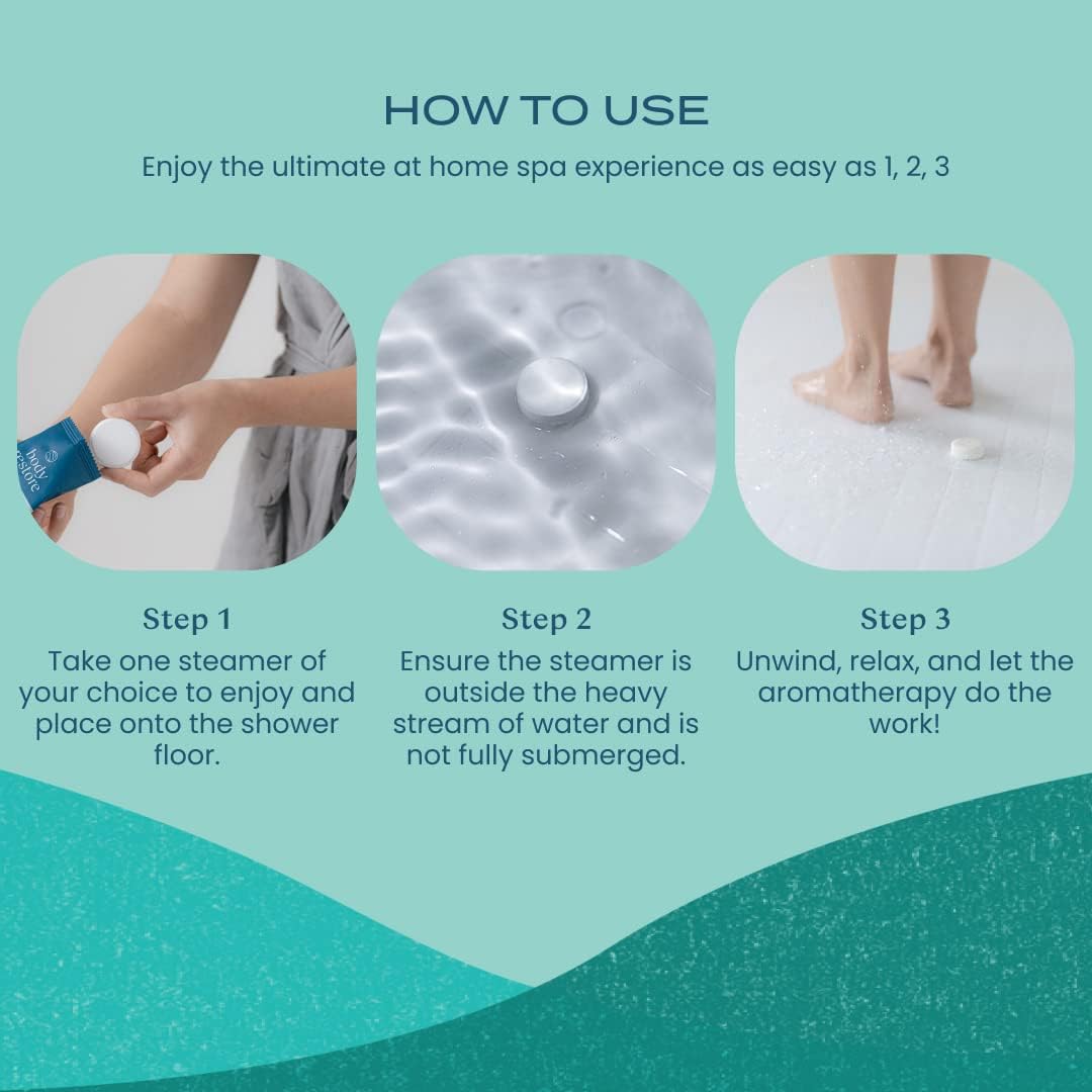 BodyRestore Shower Steamers Aromatherapy 15 Pack - Christmas Gifts Stocking Stuffers, Relaxation Birthday Gifts for Women and Men, Stress Relief and Luxury Self Care, Eucalyptus Shower Bath Bombs