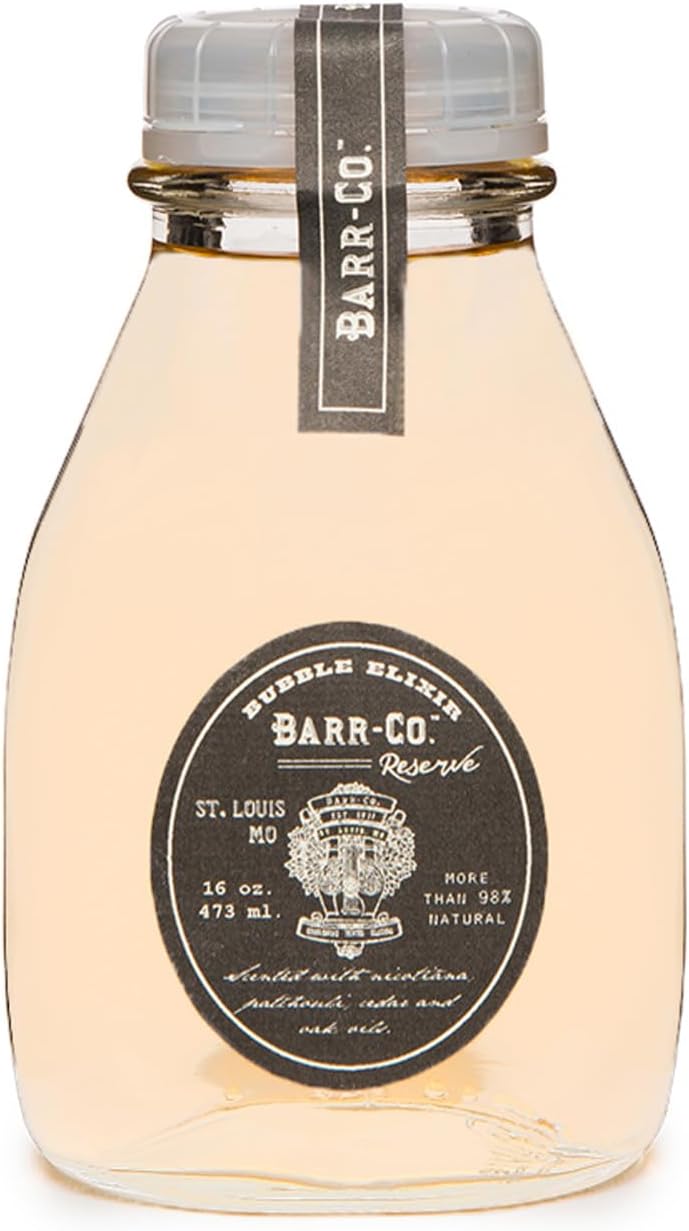 Barr-Co. Original Scent Bubble Bath Elixir, Vanilla Coconut Bath Soap with Oatmeal and Vetiver, Relaxing Bath Products for Women & Men, Natural Bath Soak, 16 fl oz