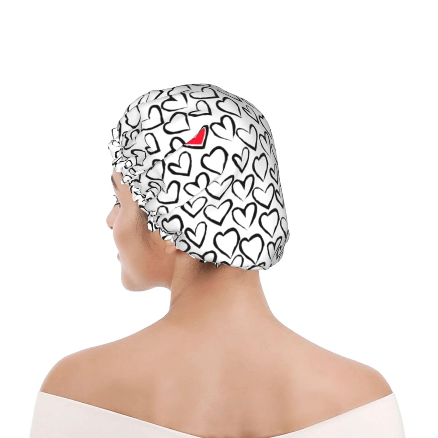 Rubber Ducks Shower Cap For Women Reusable Waterproof Double Layers Bath Cap Hair Protection Elastic Ladies Spa Salon Shower Hat