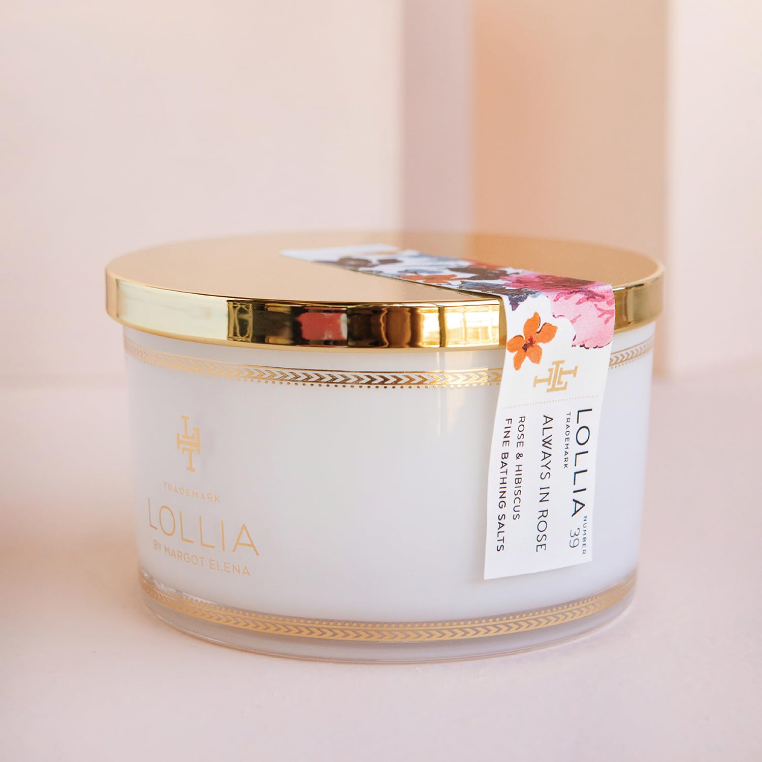 Lollia Fine Bathing Salts, 20 oz. – Bath Essential for Women, Bathtub Accessories, Relaxing Bath Salts for Women, Bath Products, Scented Luxury Bath Salts