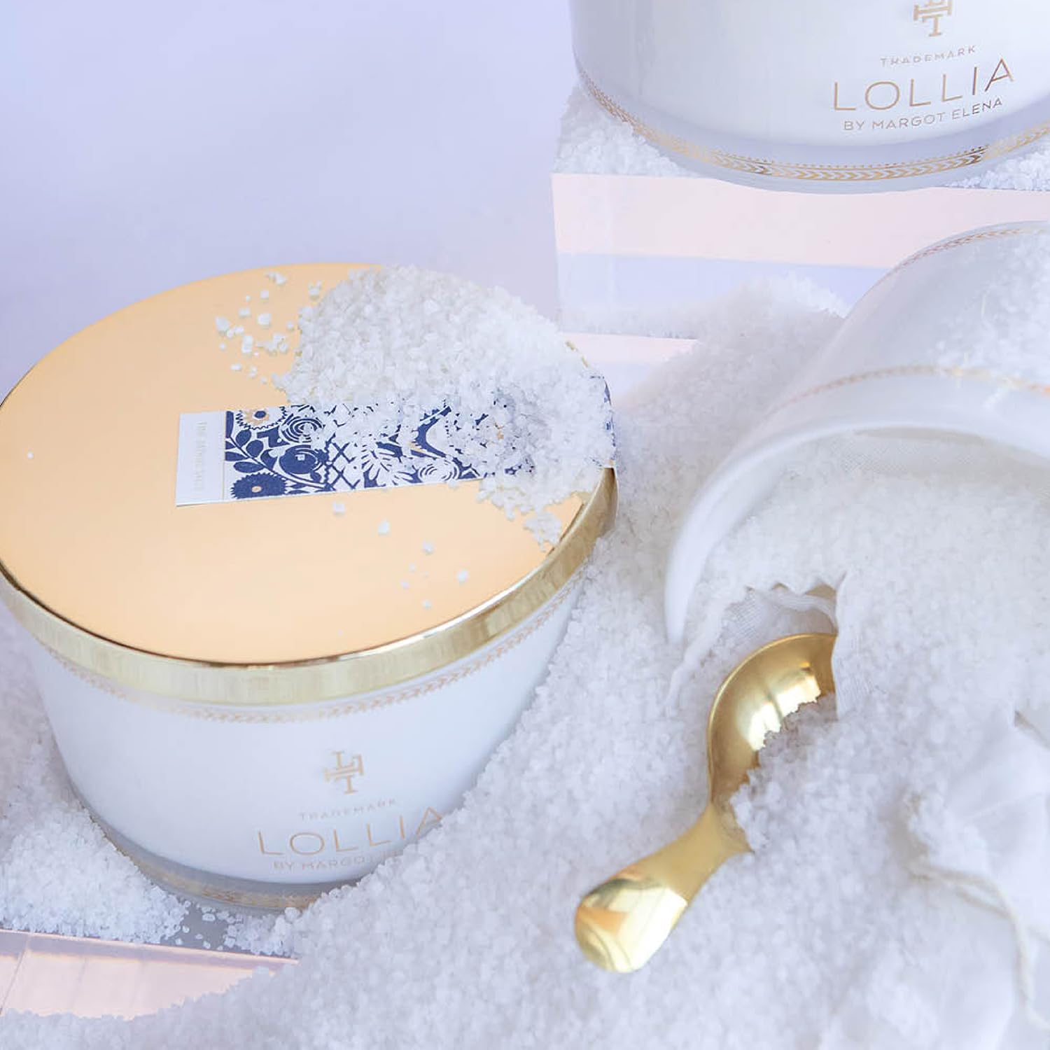 Lollia Fine Bathing Salts, 20 oz. – Bath Essential for Women, Bathtub Accessories, Relaxing Bath Salts for Women, Bath Products, Scented Luxury Bath Salts