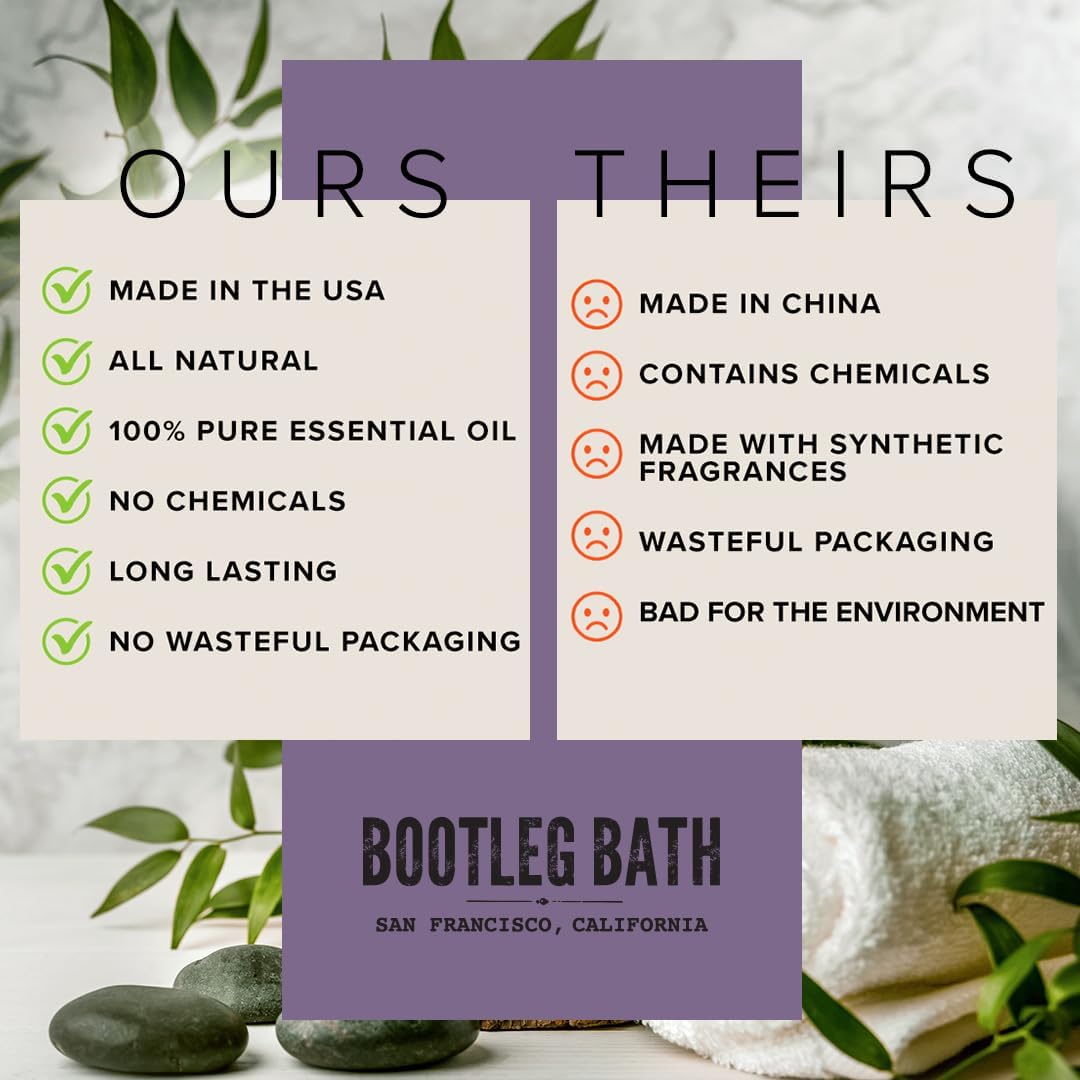 BOOTLEG BATH Shower Steamers Aromatherapy 15 Pack, 100% Pure Essential Oil, Eucalyptus, All Natural, for Men and Women, Made in USA