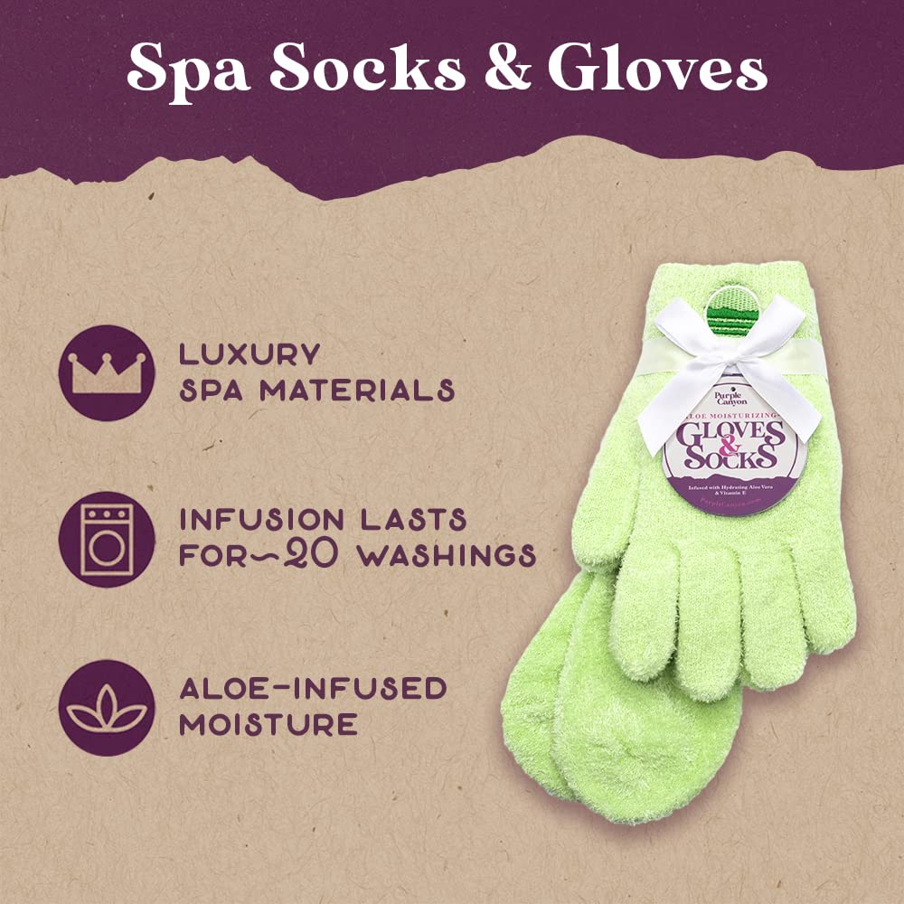 Purple Canyon Mystic Spa Box | 7 Piece Full Size Lavender Spa Kit for Self Care | Bath and Body Gifts for Women