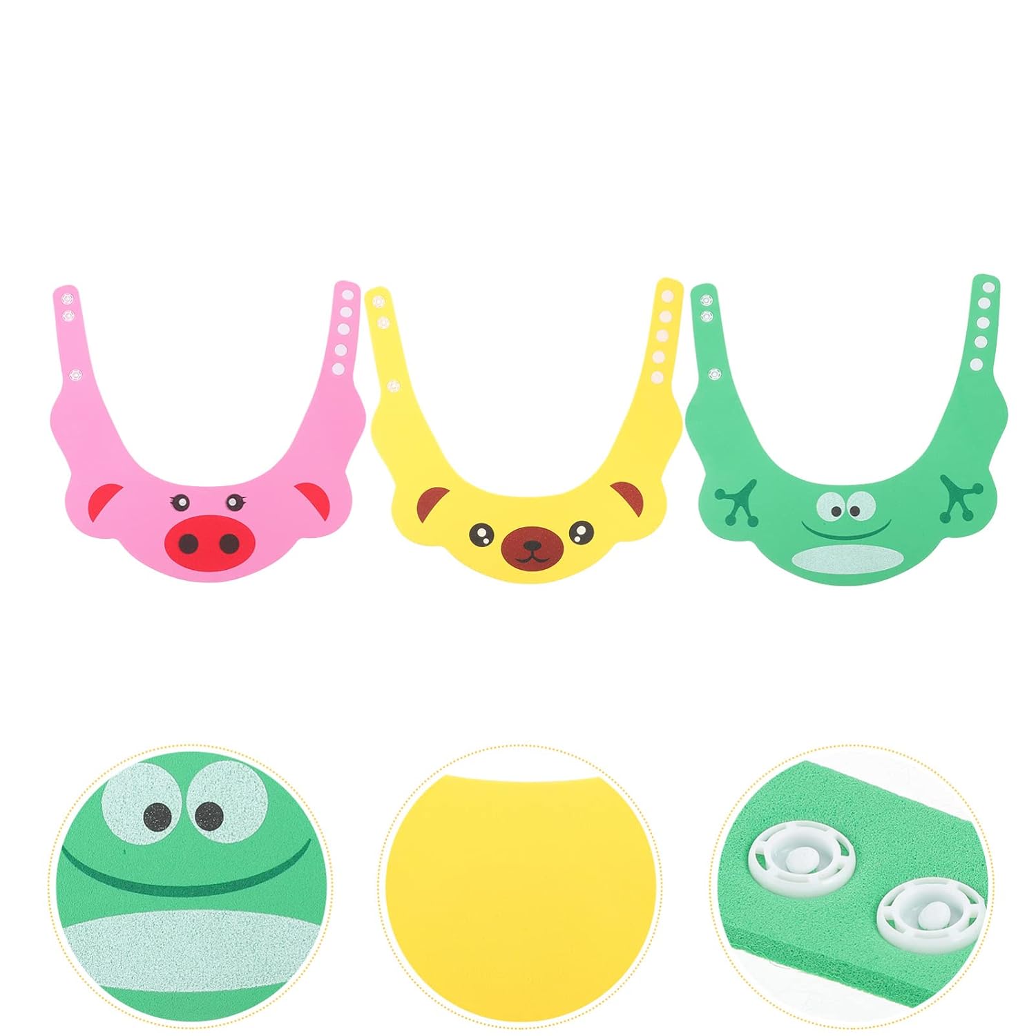Toddmomy 3pcs Children's Shampoo Cap Infant Bathtub Baby Bathing Hat Baby Shower Shield Hair Washing Cap Bath Cap Kids Visor Baby Hair Washing Shield Toddler Eva Bath Products Protection