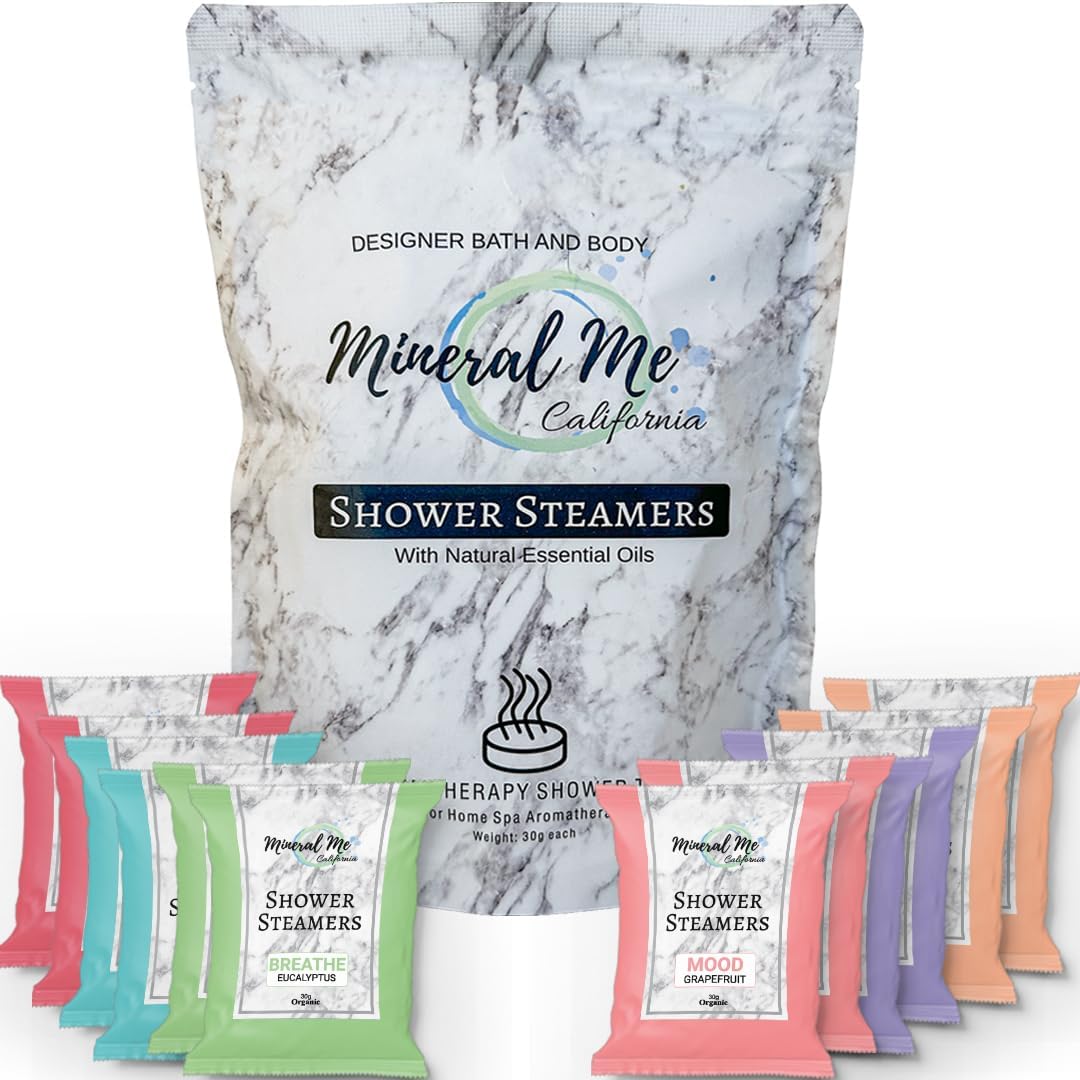Shower Bombs Aromatherapy - Shower Steamers with Organic Oils for Vaporizing Steam Spa - Vapor Shower Tablets, Shower Melts - Self-Care Gifts for Women and Men, Valentine's Gift for Him/Her