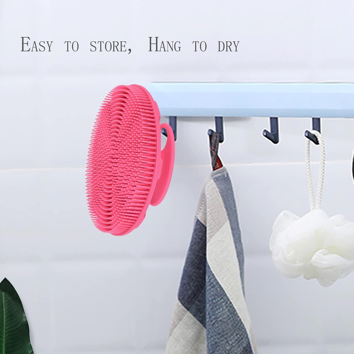 INNERNEED Food-Grade Soft Silicone Body Scrubber Shower Brush Handheld Cleansing Skin Brush, Gentle Exfoliating and Lather Well (Black)