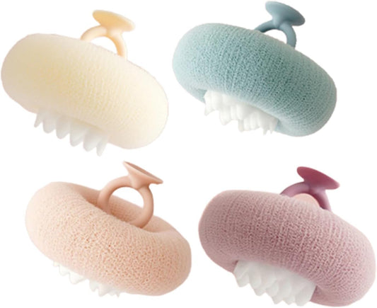 New Upgrade 2-in-1 Sunflower Bath Ball, Super Soft Sunflower Suction Cup Bath Ball, Exfoliating Bath Sponge Cleaning Brush, Shower Loofah Sponge