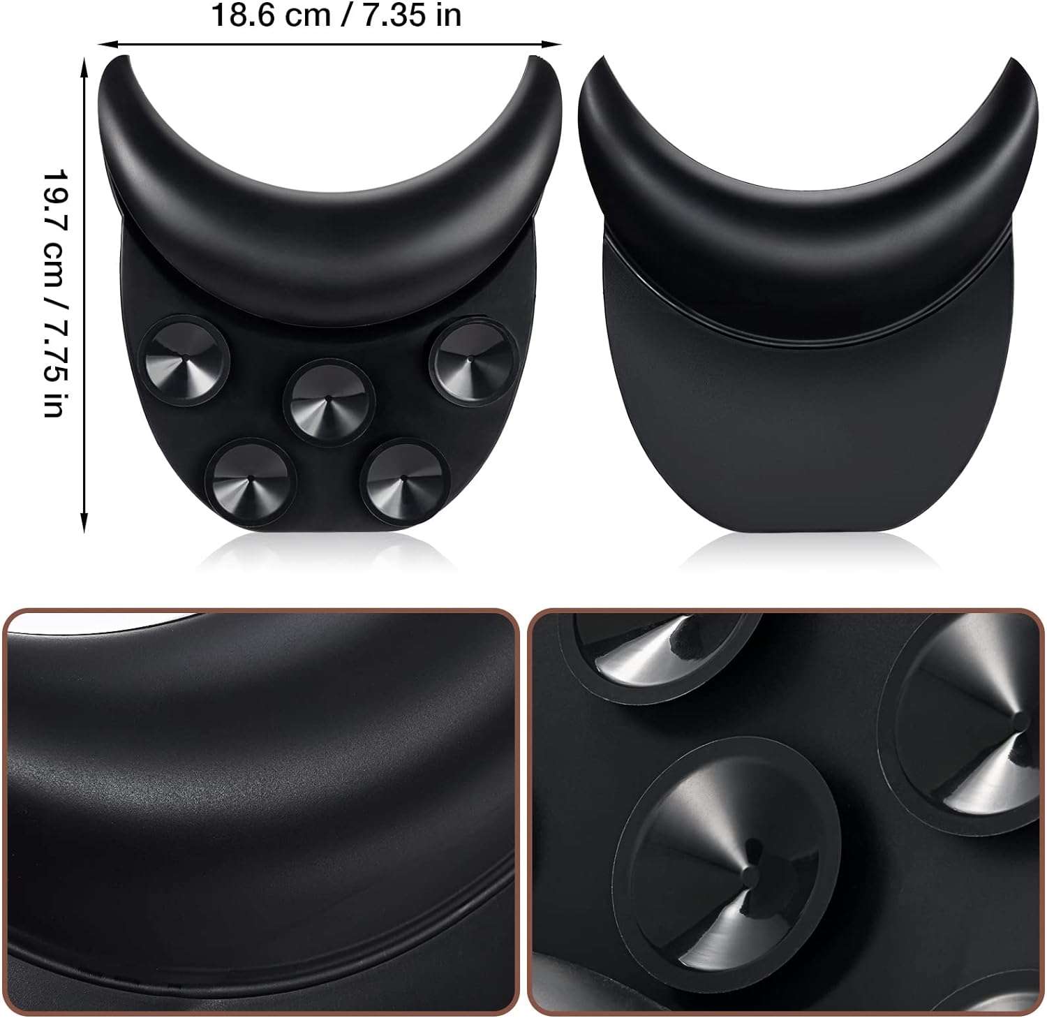 Noverlife Soft Silicone Shampoo Bowl Neck Rest, Non-Slip Shampoo Bowl Neck Pillow, Salon Sink Neck Cushion with Suction Cups, Salon Silicone Hair Washing Neck Pillow for Salon Hair Spa Washing Basin