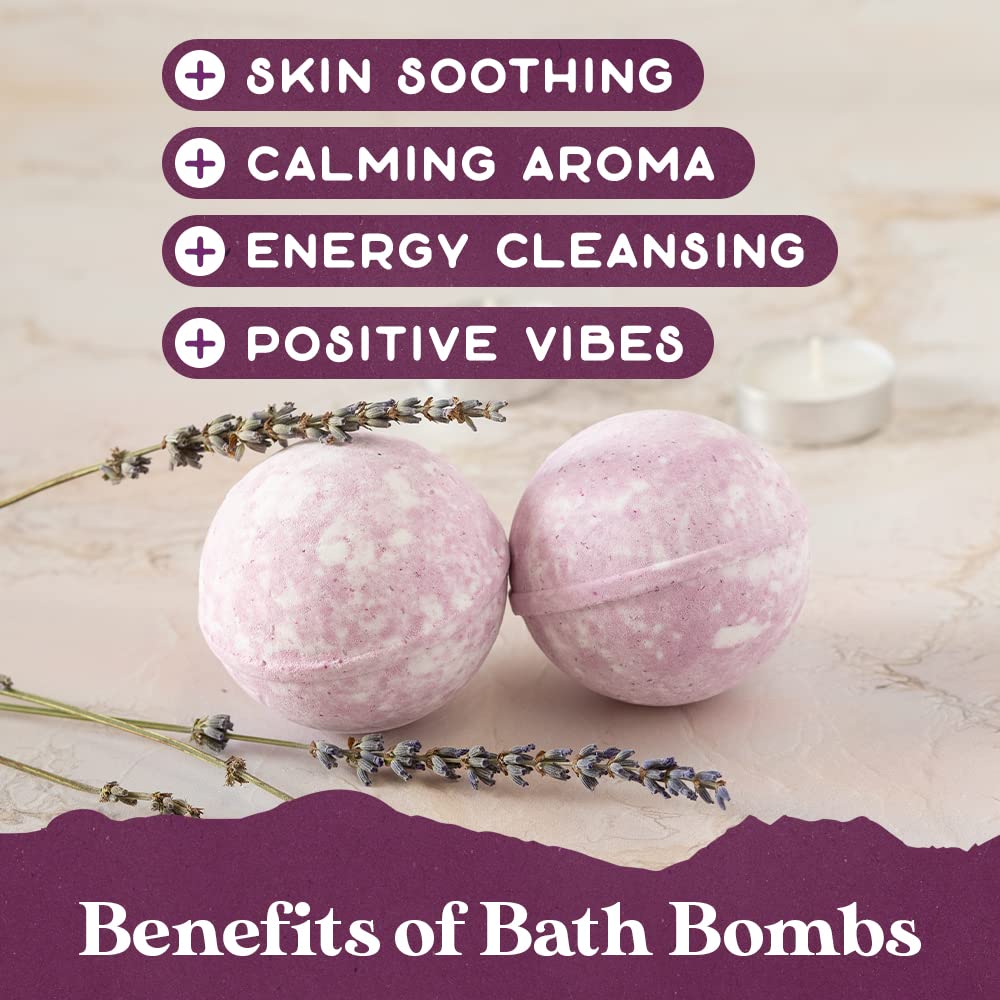 Purple Canyon Eucalyptus Bath Bombs for Women | Energizing Mint and Eucalyptus Bath Bomb with Natural Essential Oils | Gift Set of 6
