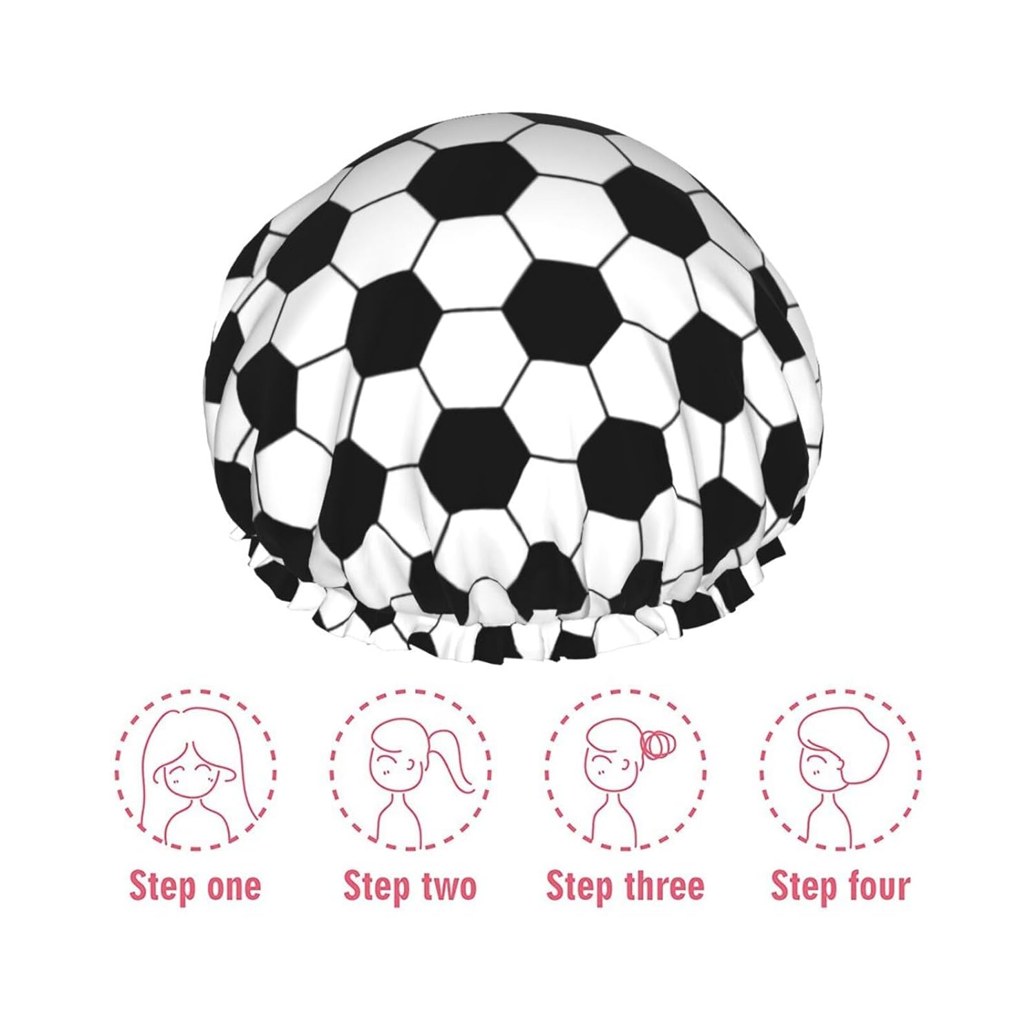 Rubber Ducks Shower Cap For Women Reusable Waterproof Double Layers Bath Cap Hair Protection Elastic Ladies Spa Salon Shower Hat