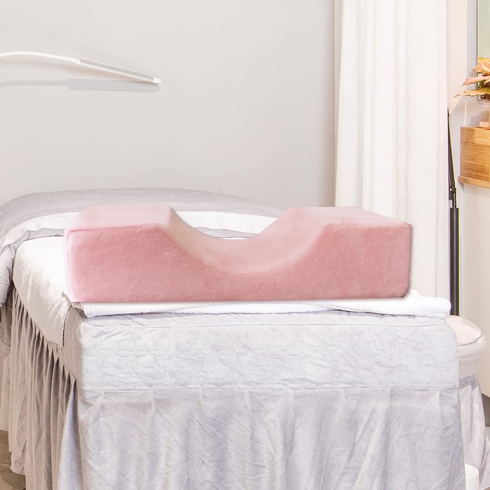 MNpartnery Salon Eyelash Extension Neck Pillow - Comfortable Velvet Beauty Memory Foam Pillow,to Protect The Neck When Used for Lash Extension Grafting Make Up (Black)