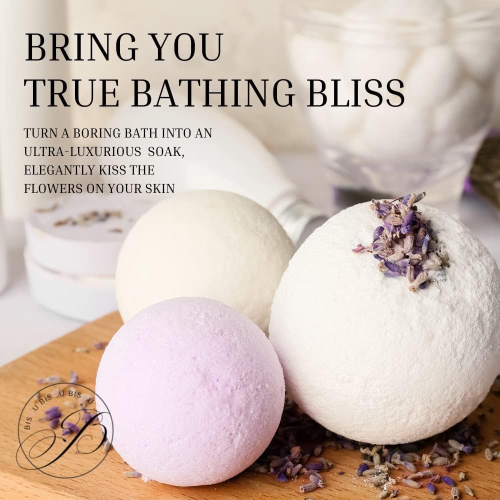 Bath Bombs Gift Set of 12, Natural Bath Bombs with Fizzes, Shea, Coco Butter, Scented Organic Bath Bomb, Gift Set for Women, Bath Bombs for Women