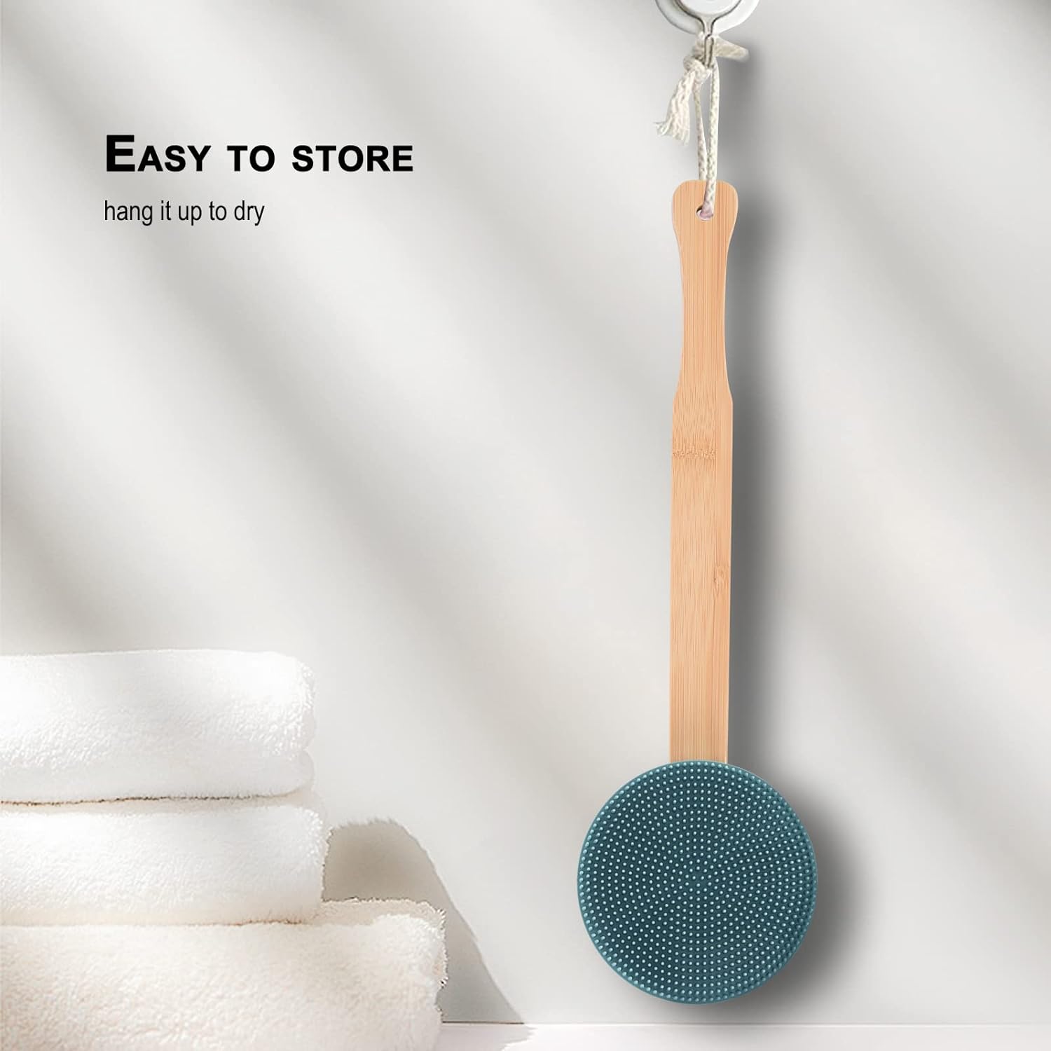 INNERNEED Food-Grade Soft Silicone Body Scrubber Shower Brush Handheld Cleansing Skin Brush, Gentle Exfoliating and Lather Well (Black)