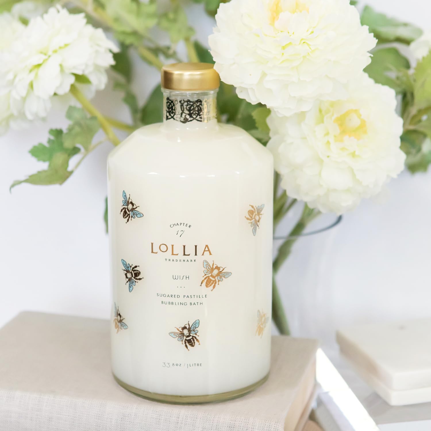 Lollia Bubble Bath, 25 fl. oz. – Soothing & Moisture-Rich Bubble Bath, Hydrating Ingredients, Enchanting Floral Bubble Bath for Women