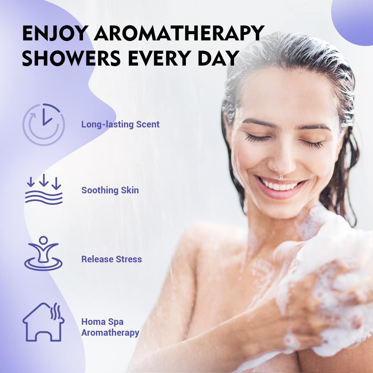 Effiland Aromatherapy Shower Steamers Shower Gifts,Soap Holder Set, 6-Pack Shower Bombs,Gift for Women,Relaxing Self Care