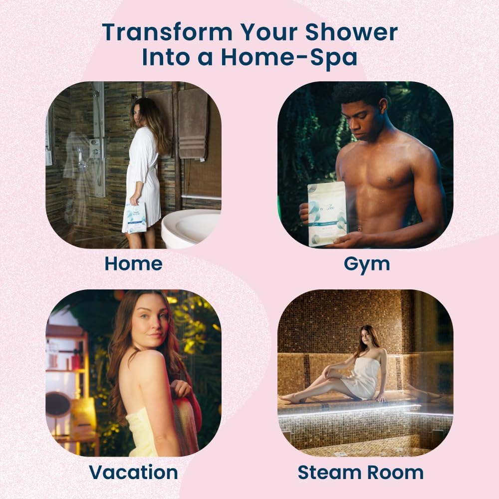 Body Restore Shower Steamers Aromatherapy - 15 Count - Christmas Stocking Stuffers, Relaxation Birthday Gifts for Women and Men, Stress Relief and Luxury Self Care - Amore