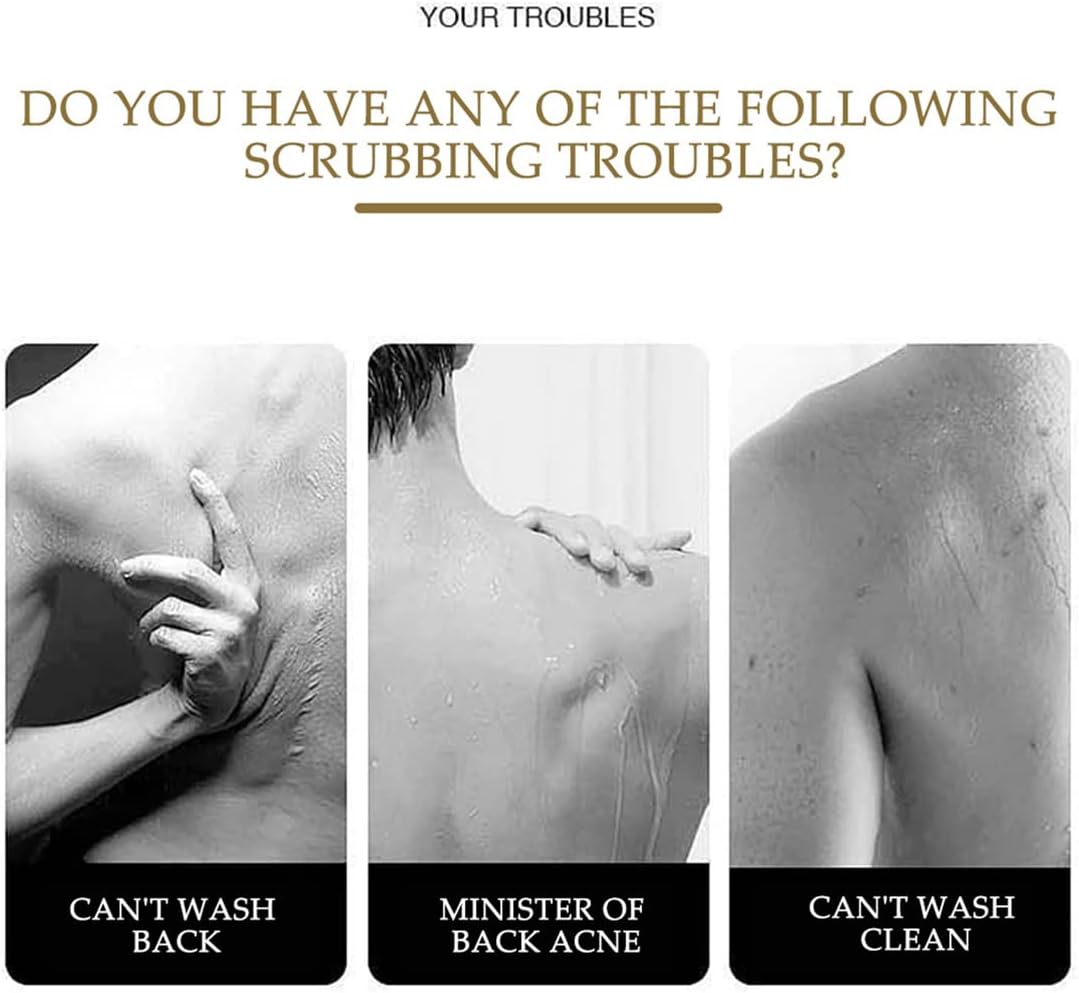 Body Brush Shower Brush for Body Long Handle Shower Bath Brush Back Scrubber for Body Exfoliating Wet or Dry Brushing