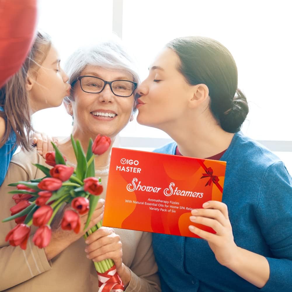 Shower Steamers Shower Bombs Aromatherapy Set of 6, SPA Gifts. Perfect Gifts for Birthday, Mother's Day, Valentine's Day, Easter Day