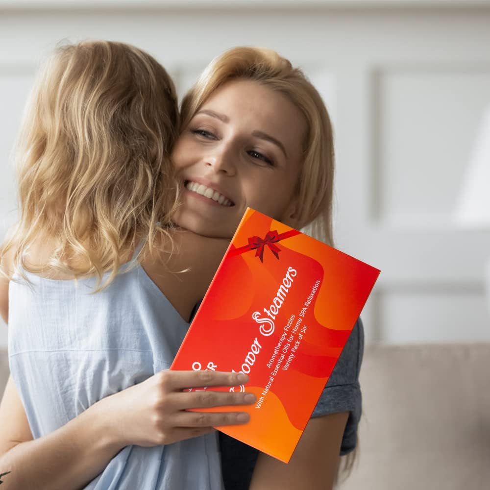 Shower Steamers Shower Bombs Aromatherapy Set of 6, SPA Gifts. Perfect Gifts for Birthday, Mother's Day, Valentine's Day, Easter Day