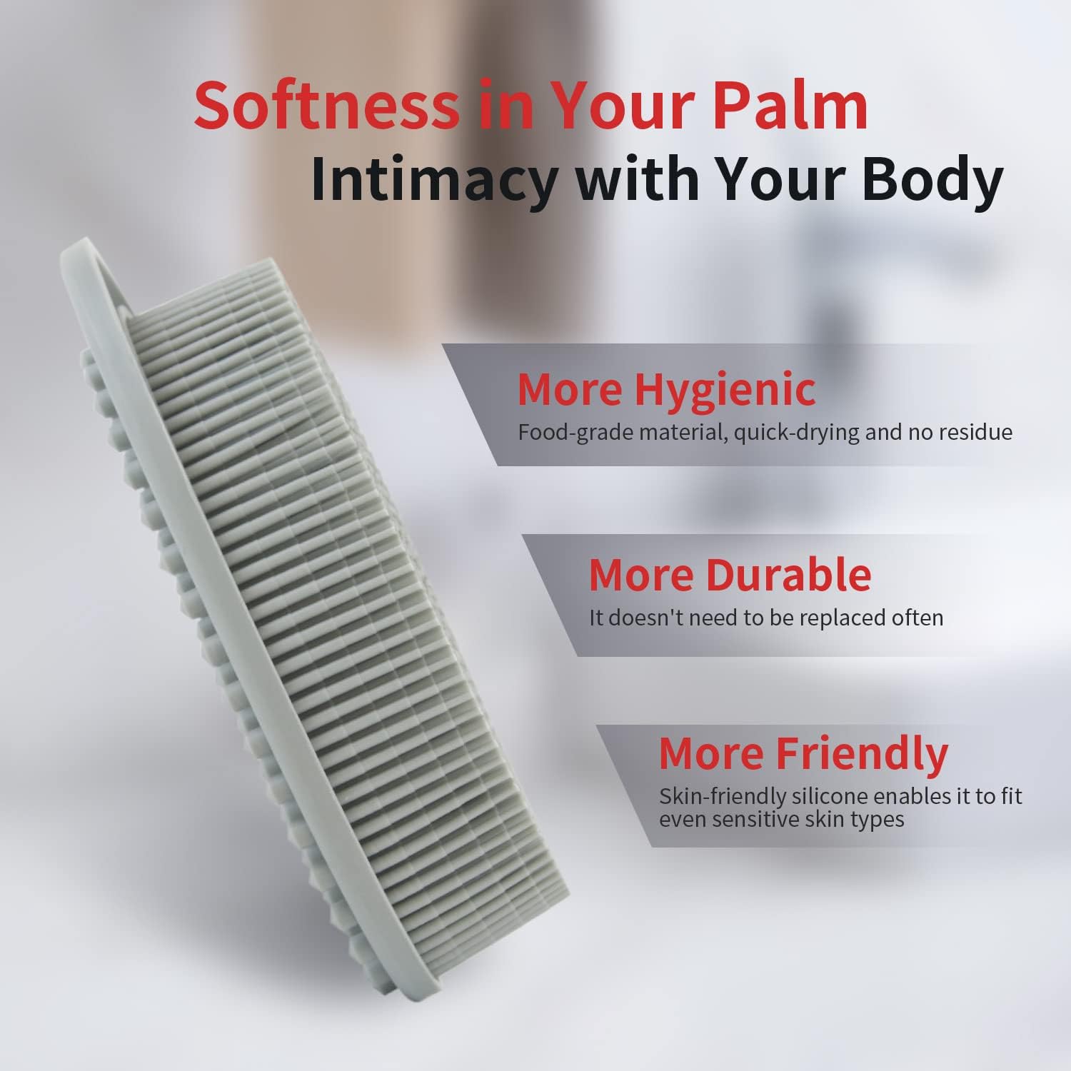 Silicone Body Scrubber, Silicone Loofah, Body Wash Scrubber, Body Scrub Brush, Body Scrubbers for Use in Shower, Silicone Loofah Body Scrubber, Exfoliating Body Scrubber Mens Women, Gifts for Mens