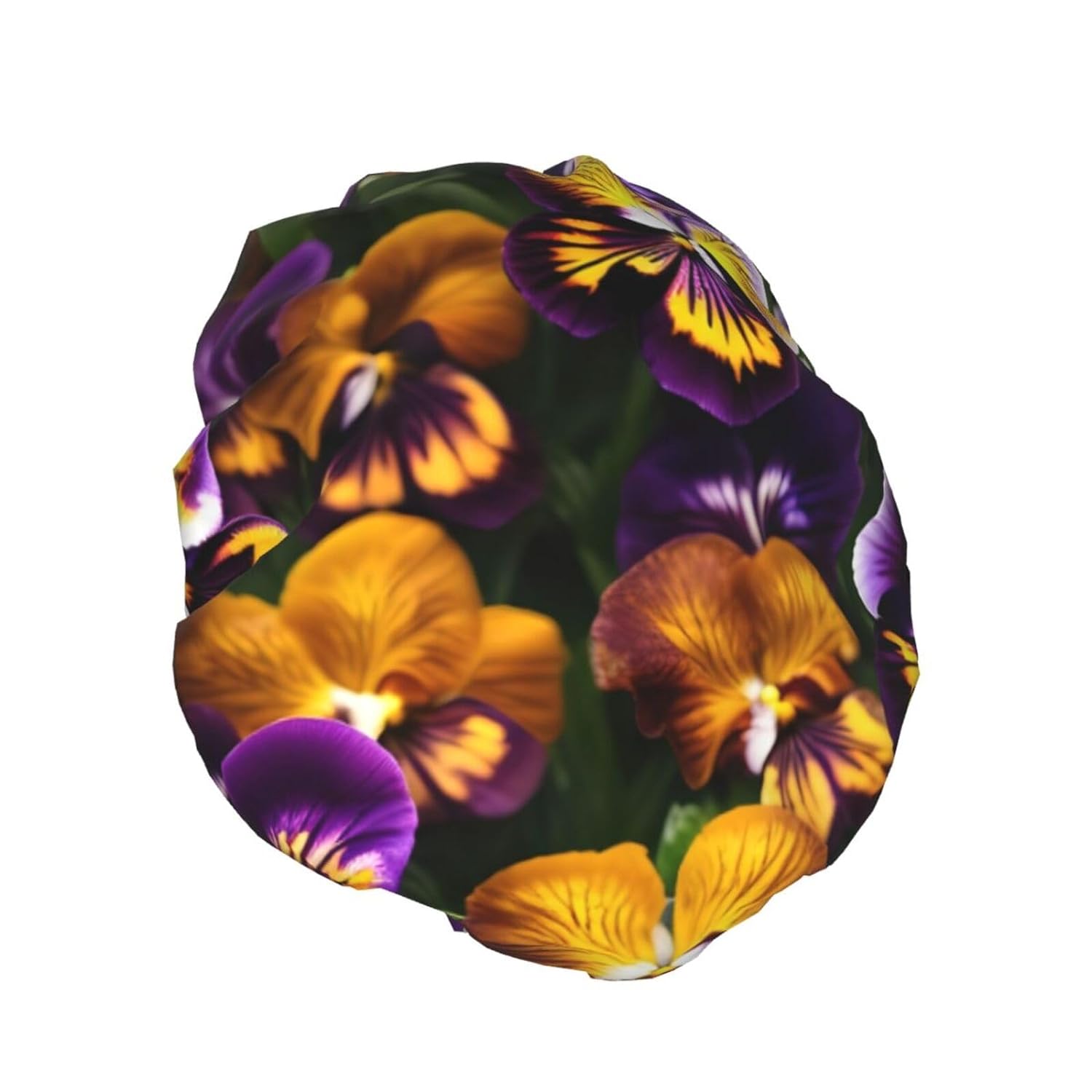 Ice Hockey print Print Reusable Shower Cap for Women,Double Waterproof Layers Bathing Hat,Quick Drying Bath Hair Cap