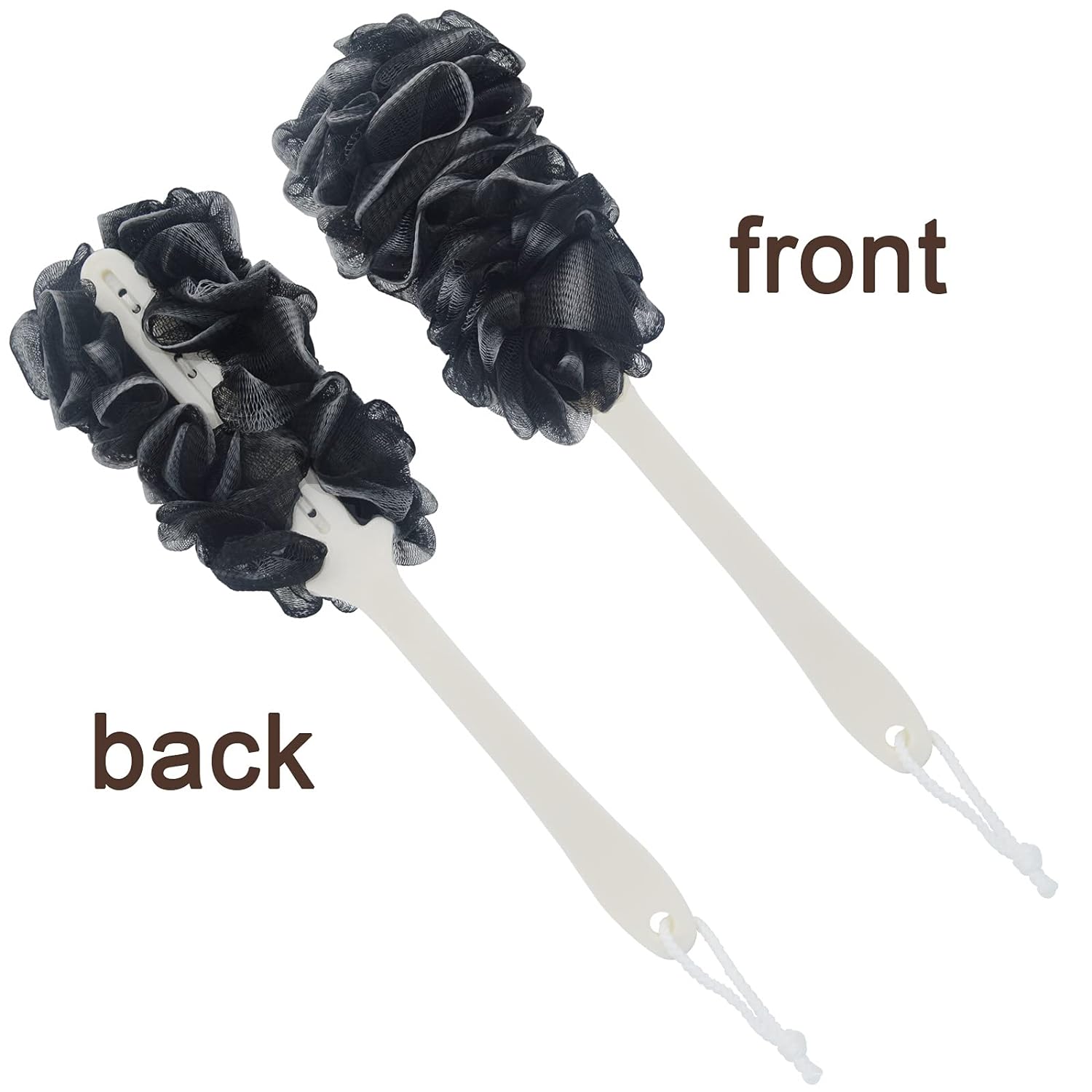 Arswin Back Scrubber for Shower, Loofah Long Handle Bath Body Brush, Soft Nylon Mesh Sponge On a Stick for Shower Men Women Kids Elderly, Exfoliating Scrub Cleaning Luffa for All Kinds of Skin(Blue)