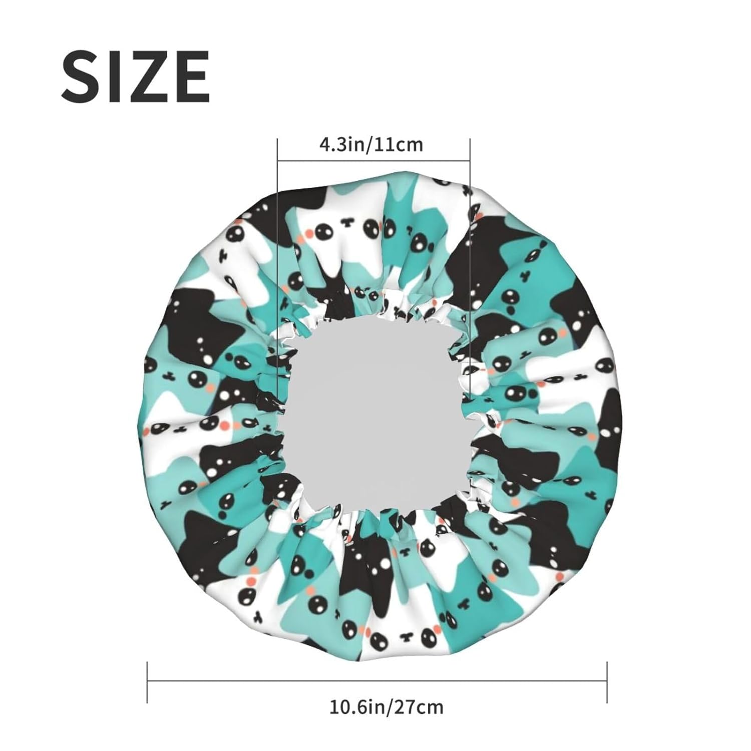 Rubber Ducks Shower Cap For Women Reusable Waterproof Double Layers Bath Cap Hair Protection Elastic Ladies Spa Salon Shower Hat