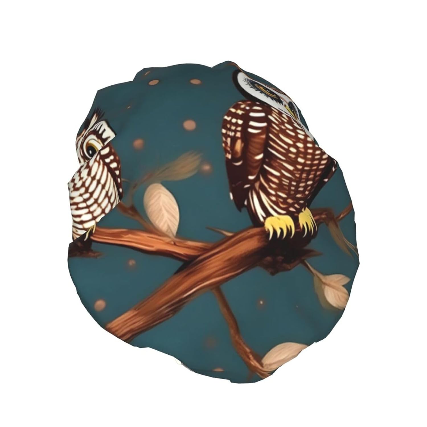 Ice Hockey print Print Reusable Shower Cap for Women,Double Waterproof Layers Bathing Hat,Quick Drying Bath Hair Cap