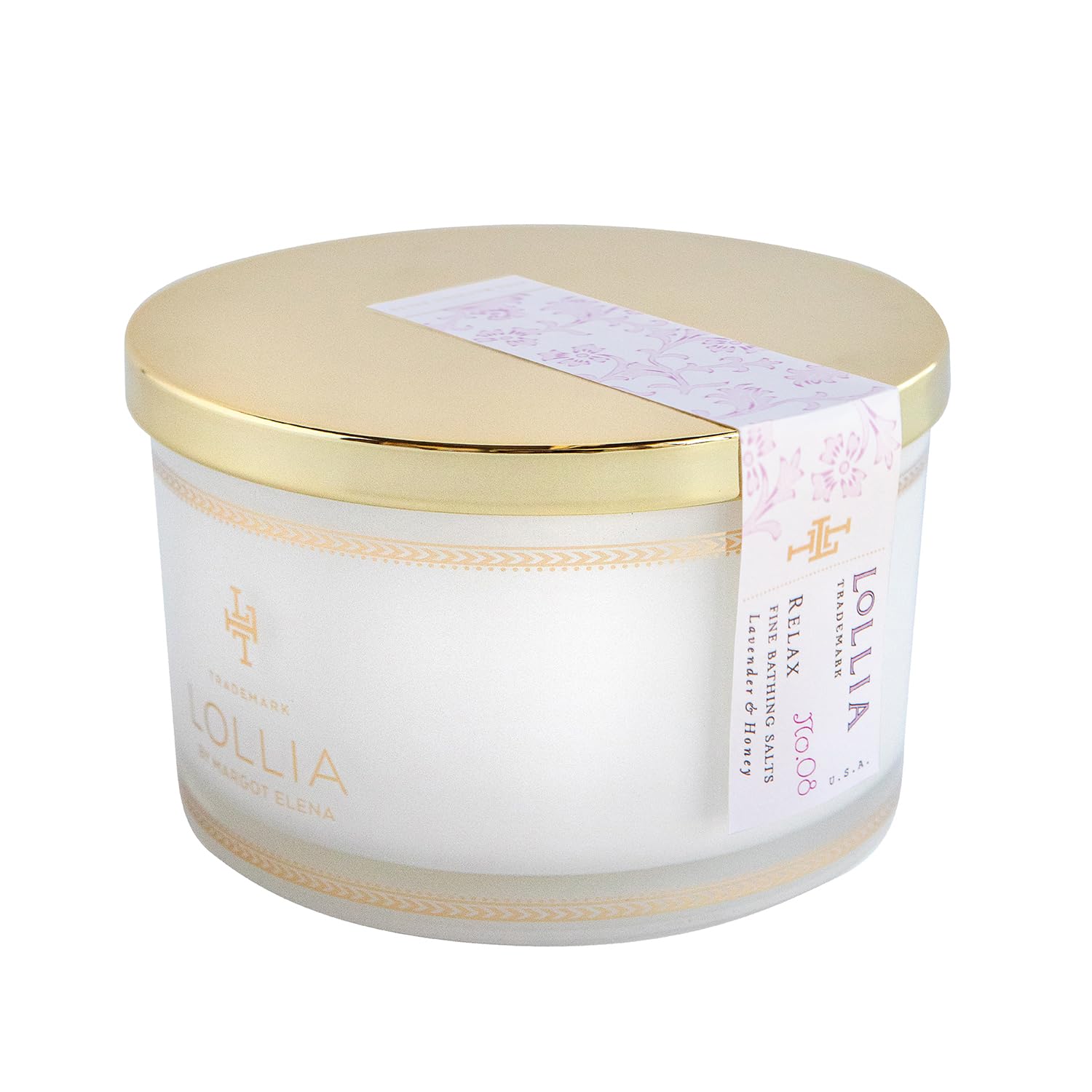 Lollia Fine Bathing Salts, 20 oz. – Bath Essential for Women, Bathtub Accessories, Relaxing Bath Salts for Women, Bath Products, Scented Luxury Bath Salts